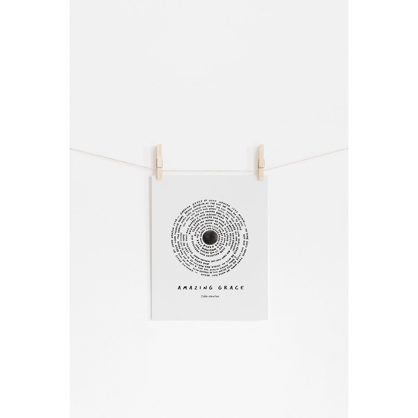 Amazing Grace Lyrics Christian Wall Art I