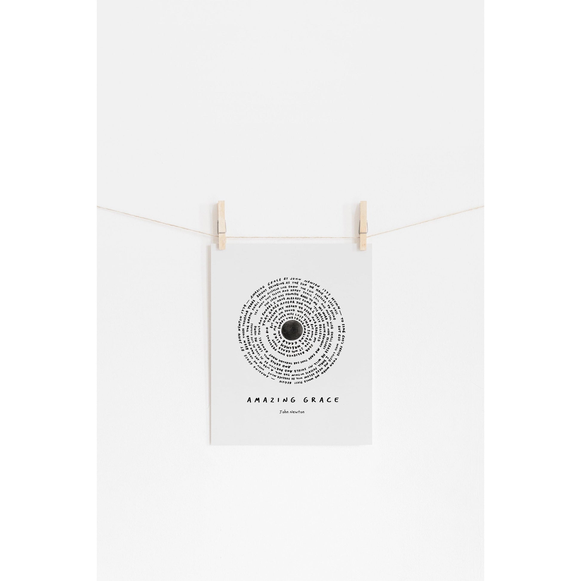Amazing Grace Lyrics Christian Wall Art I