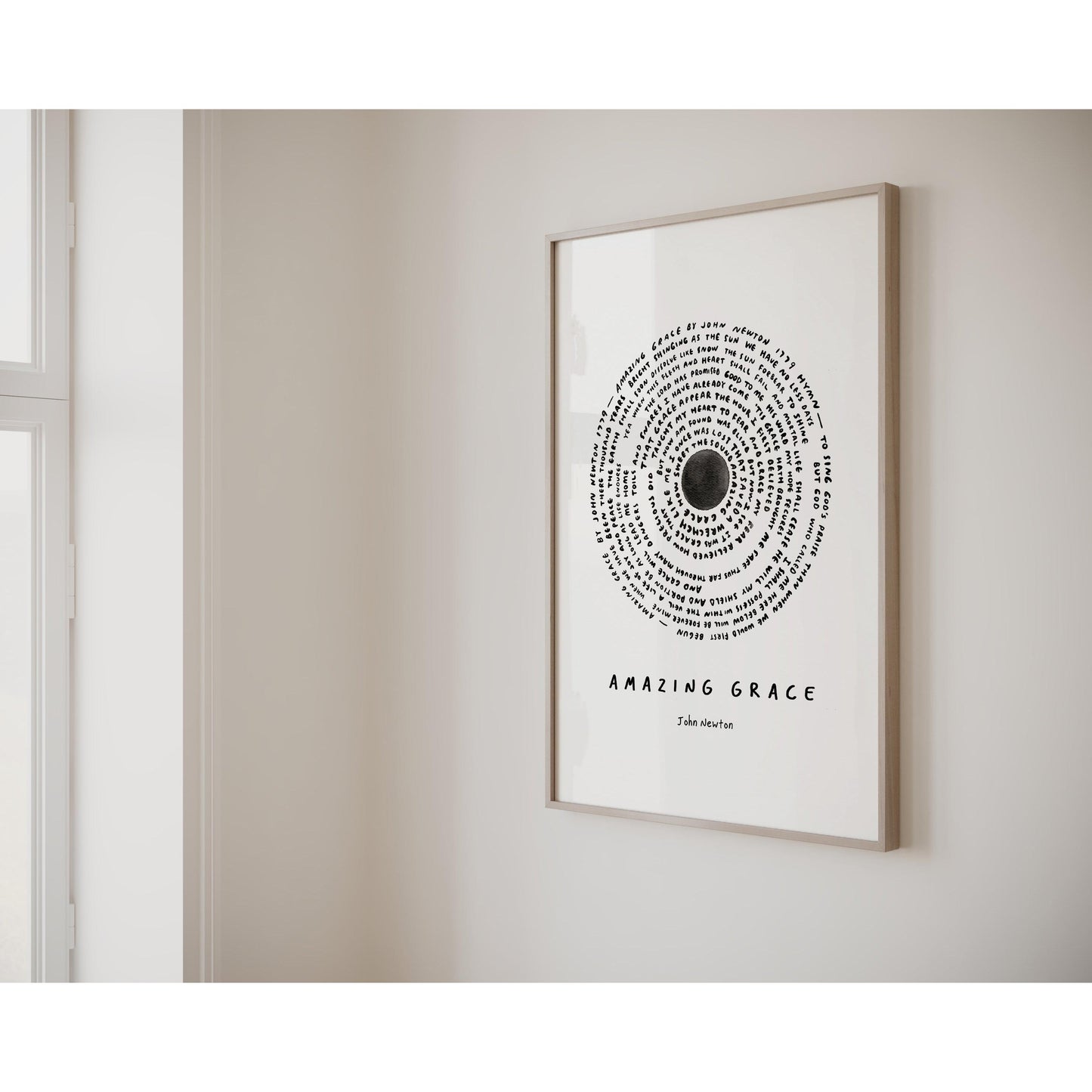 Amazing Grace Lyrics Christian Wall Art I