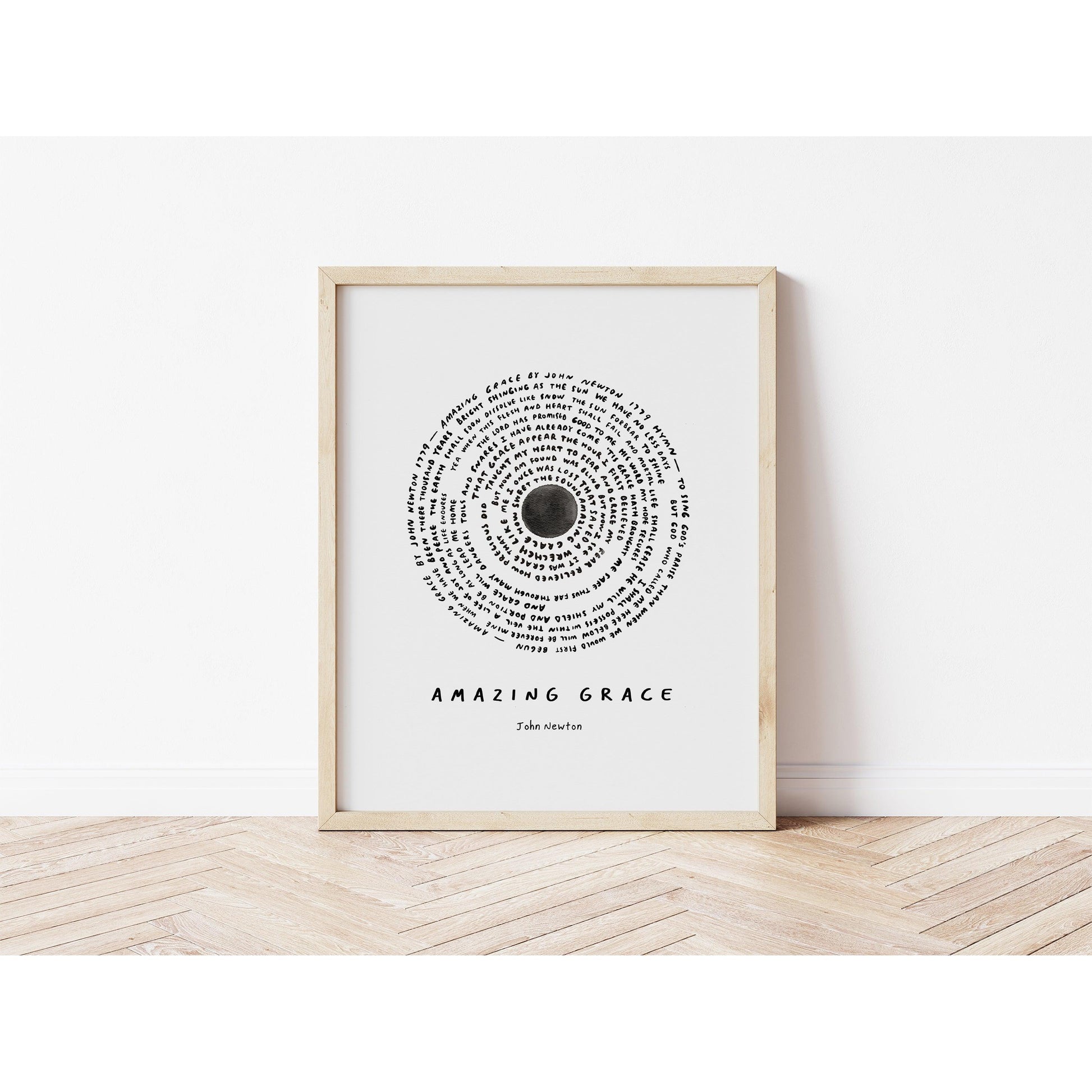 Amazing Grace Lyrics Christian Wall Art I