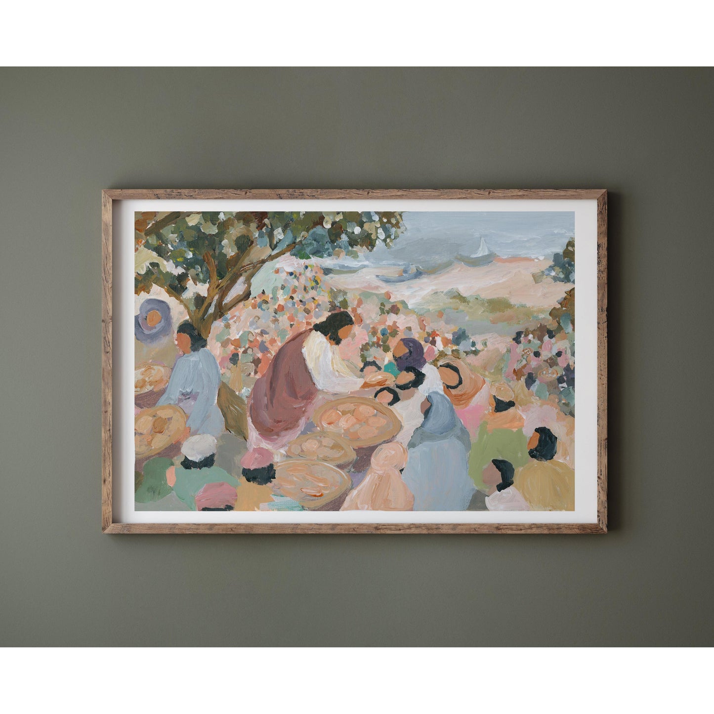 Christian Wall Art — “Jesus Feeding the 5000” Print
