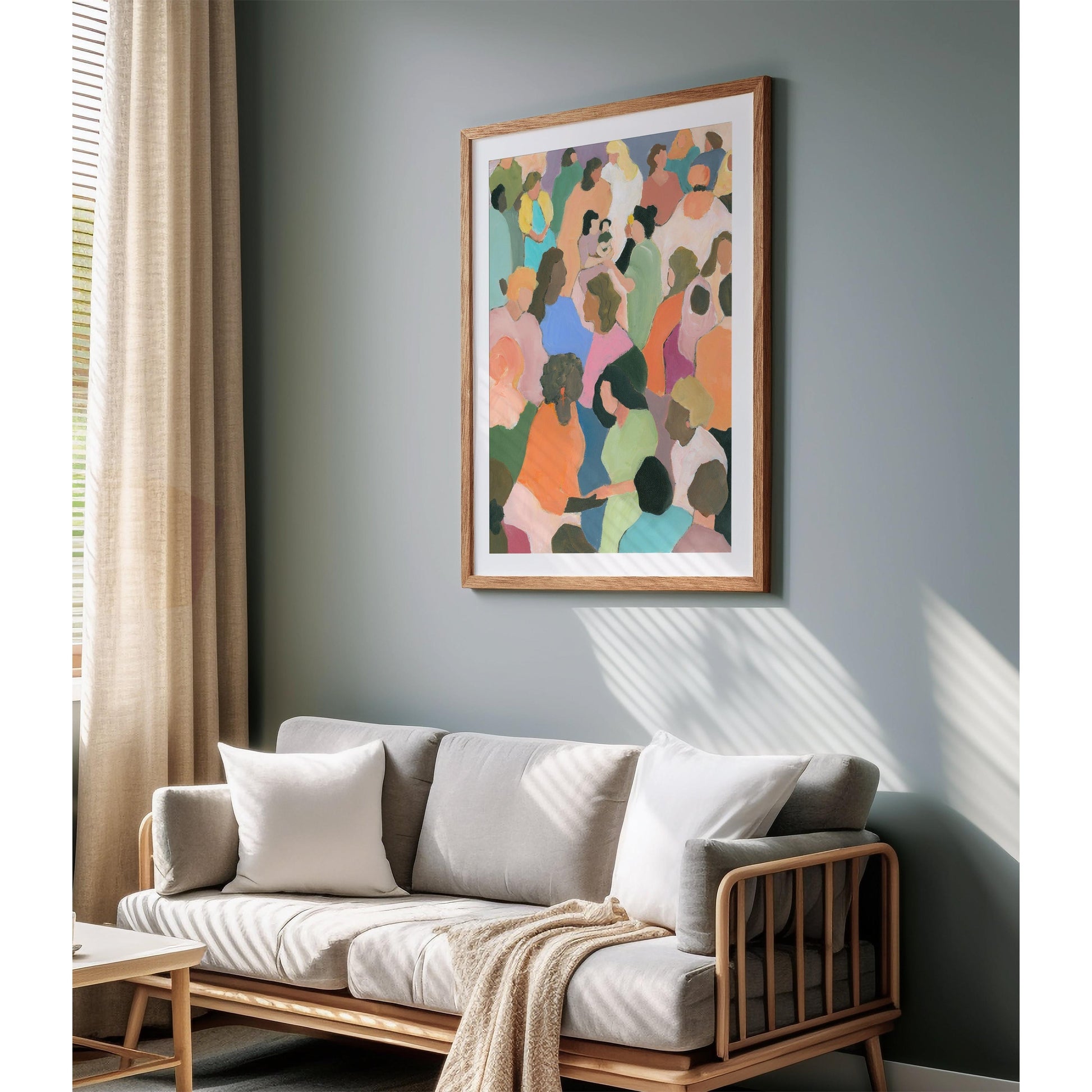 Christian Art | Diverse Church Fellowship Acrylic Painting