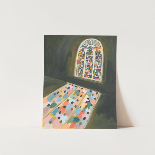 Christian Art - Stained Glass Reflection