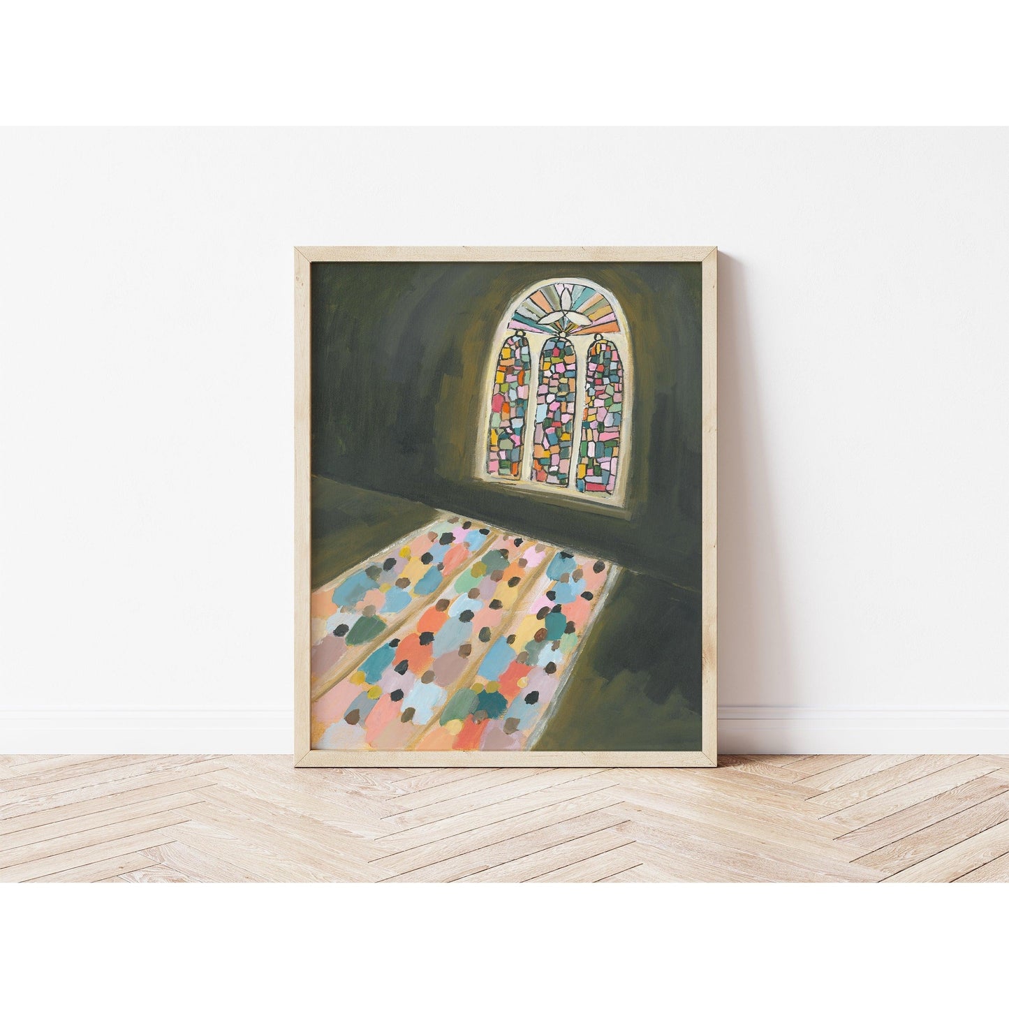 Christian Art - Stained Glass Reflection