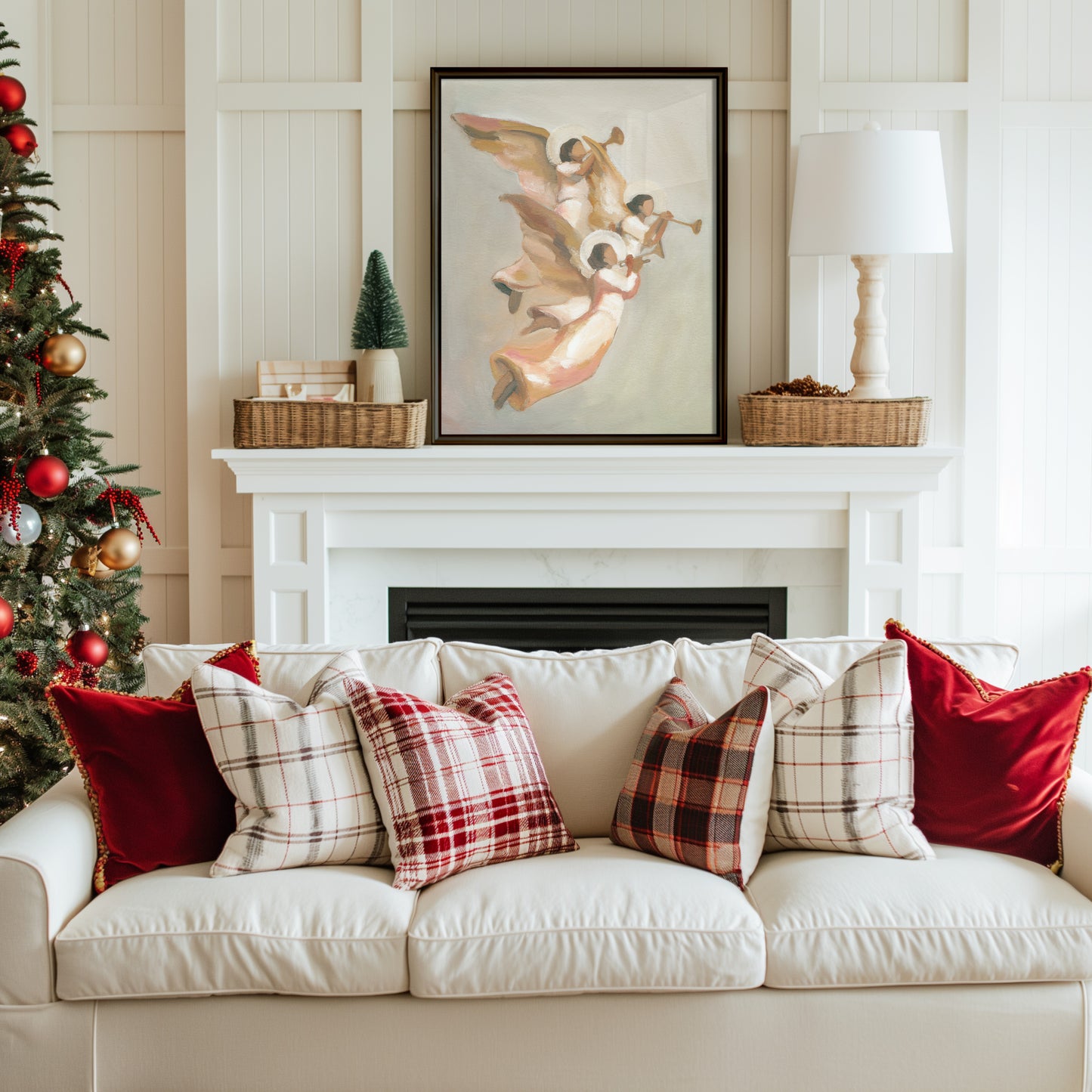 Christian Christmas Wall Art “Angels Rejoice” | Perfect Holiday Gift & Seasonal Decor