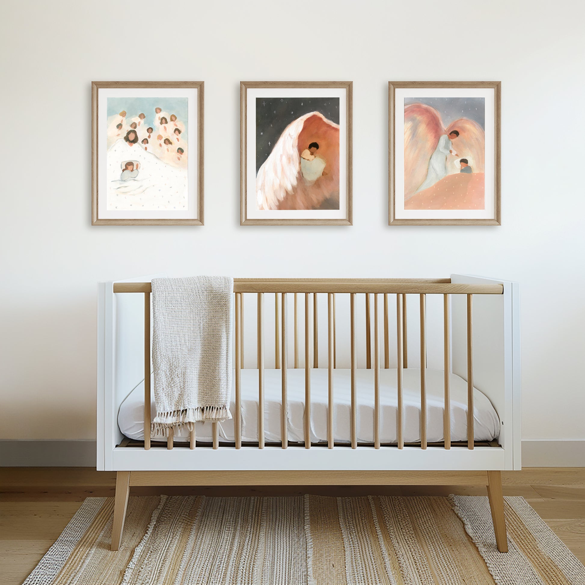 Faith-based nursery art prints symbolizing God’s protection and peace