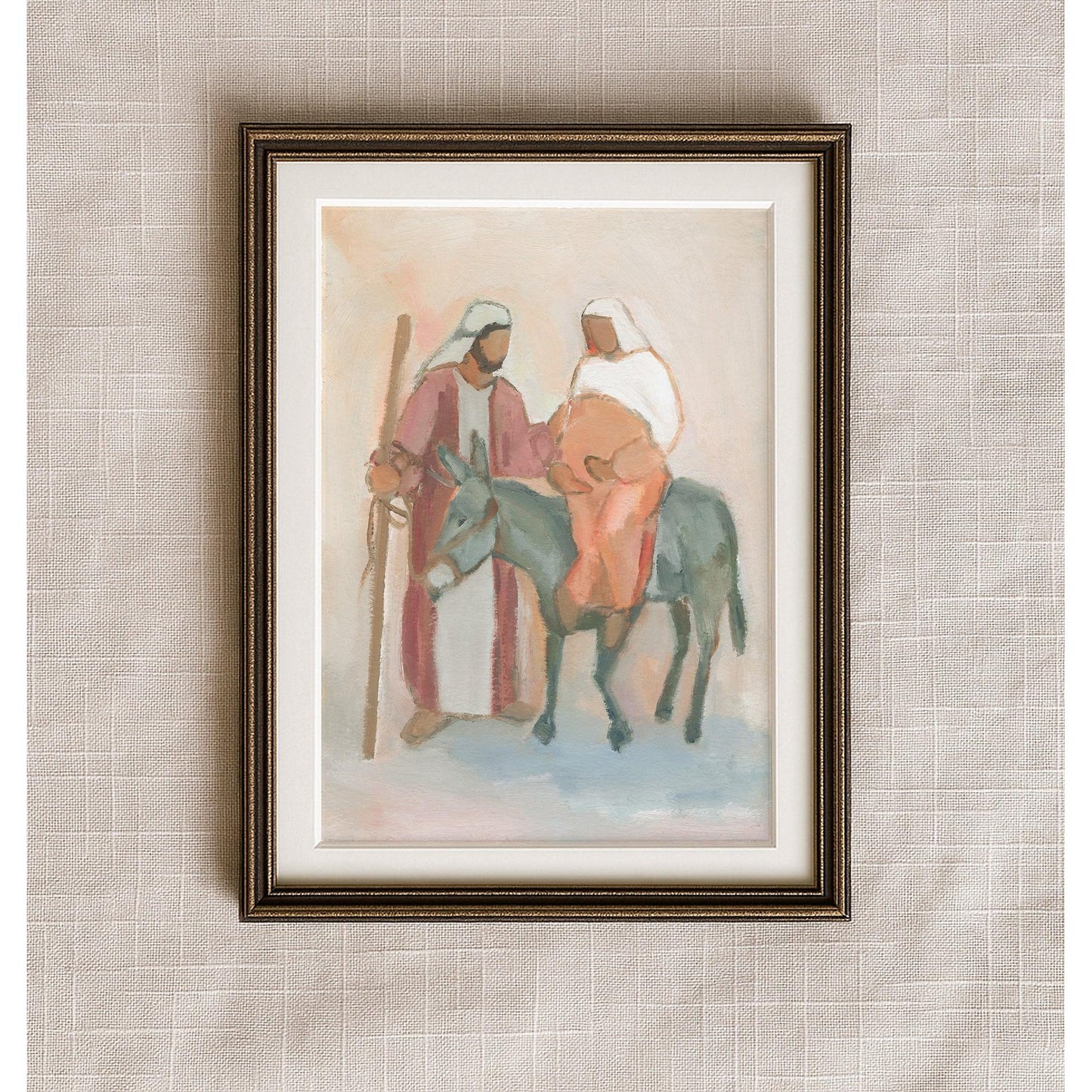 Nativity Journey Wall Art — Promise on the Way | Christian Christmas Decor