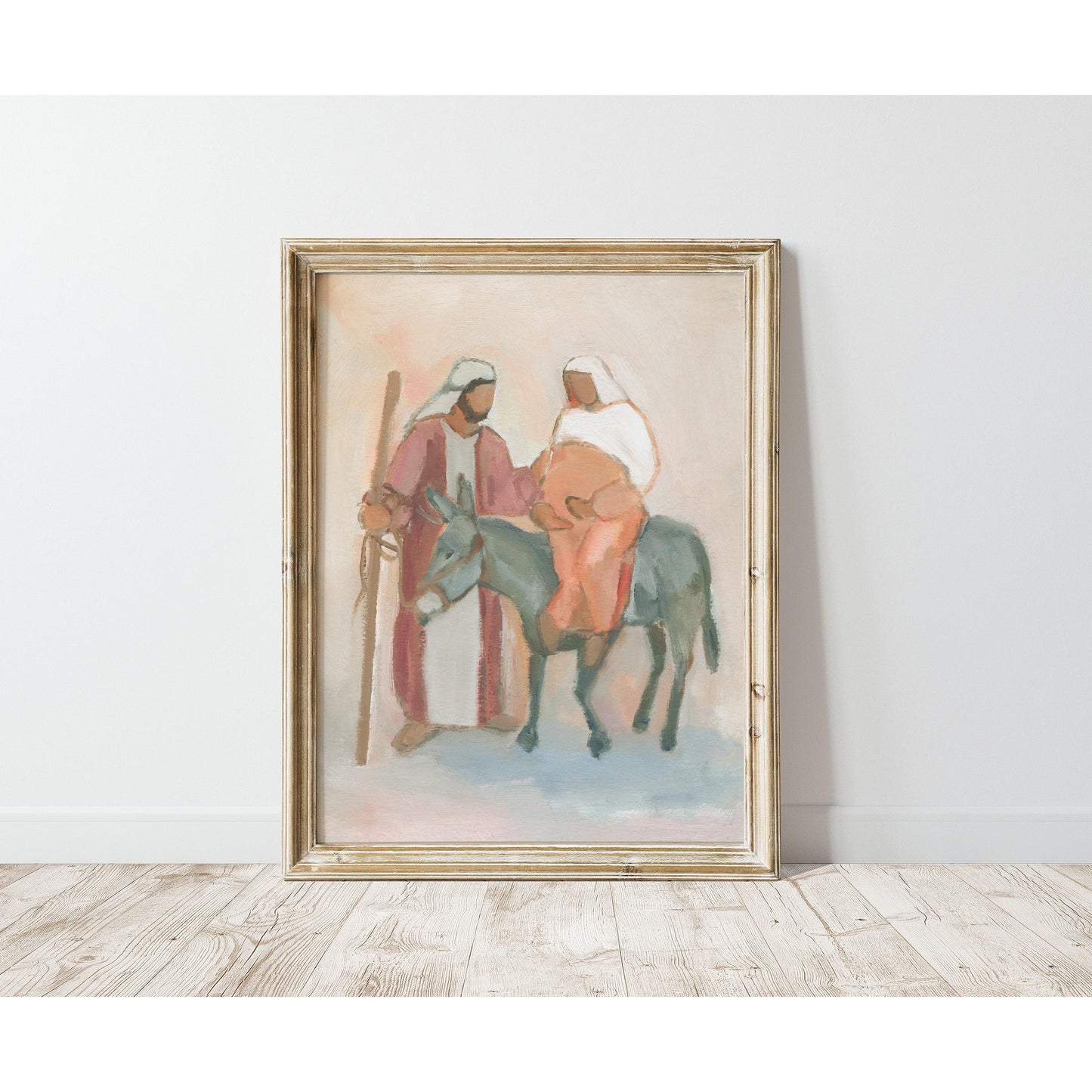 Nativity Journey Wall Art — Promise on the Way | Christian Christmas Decor