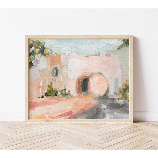 Modern Bible Easter Painting Art Print- "Empty Tomb"