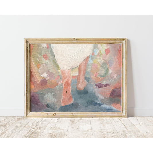 Modern Bible Easter Painting Art Print- "Up Walking"
