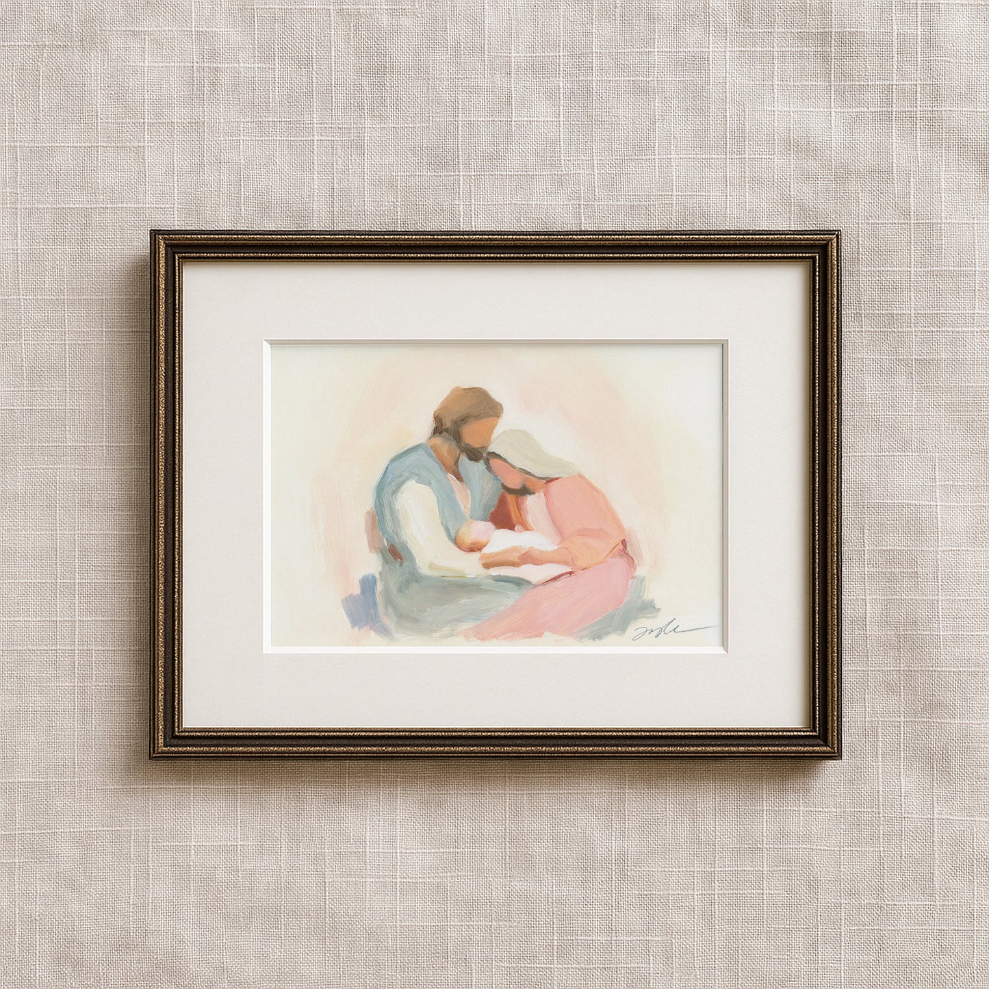 Christian Christmas Wall Art — Intimate Holy Family | Perfect Holiday Home Decor & Gift