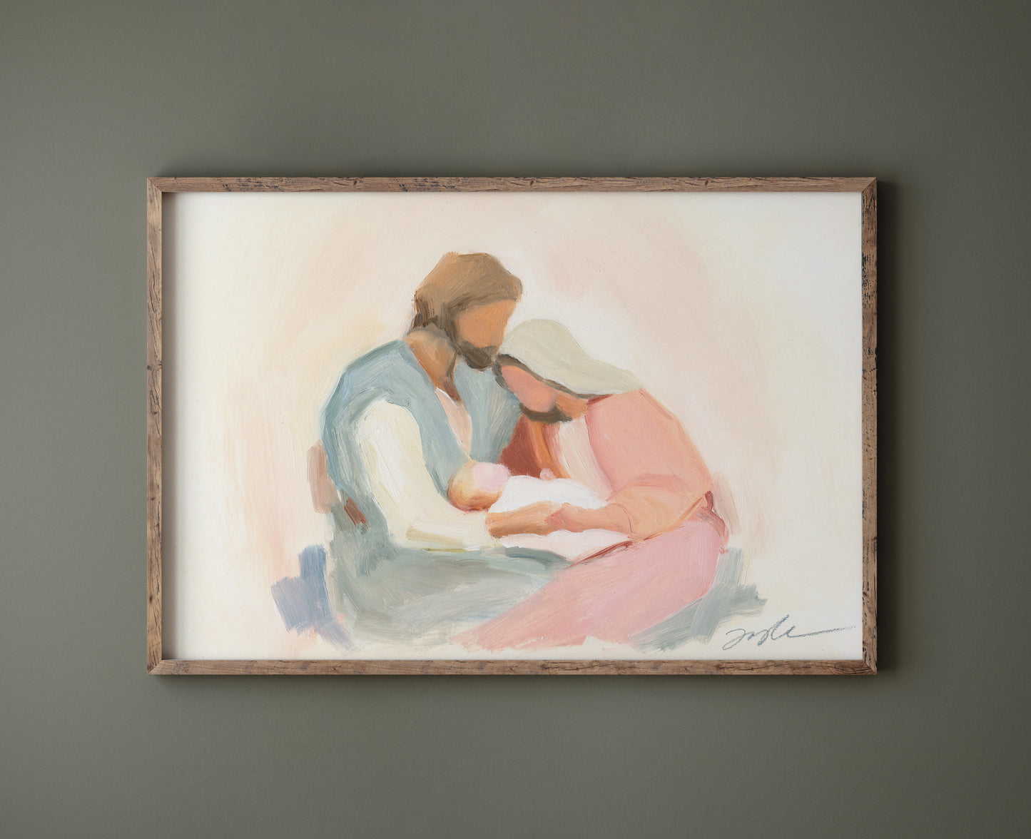 Christian Christmas Wall Art — Intimate Holy Family | Perfect Holiday Home Decor & Gift