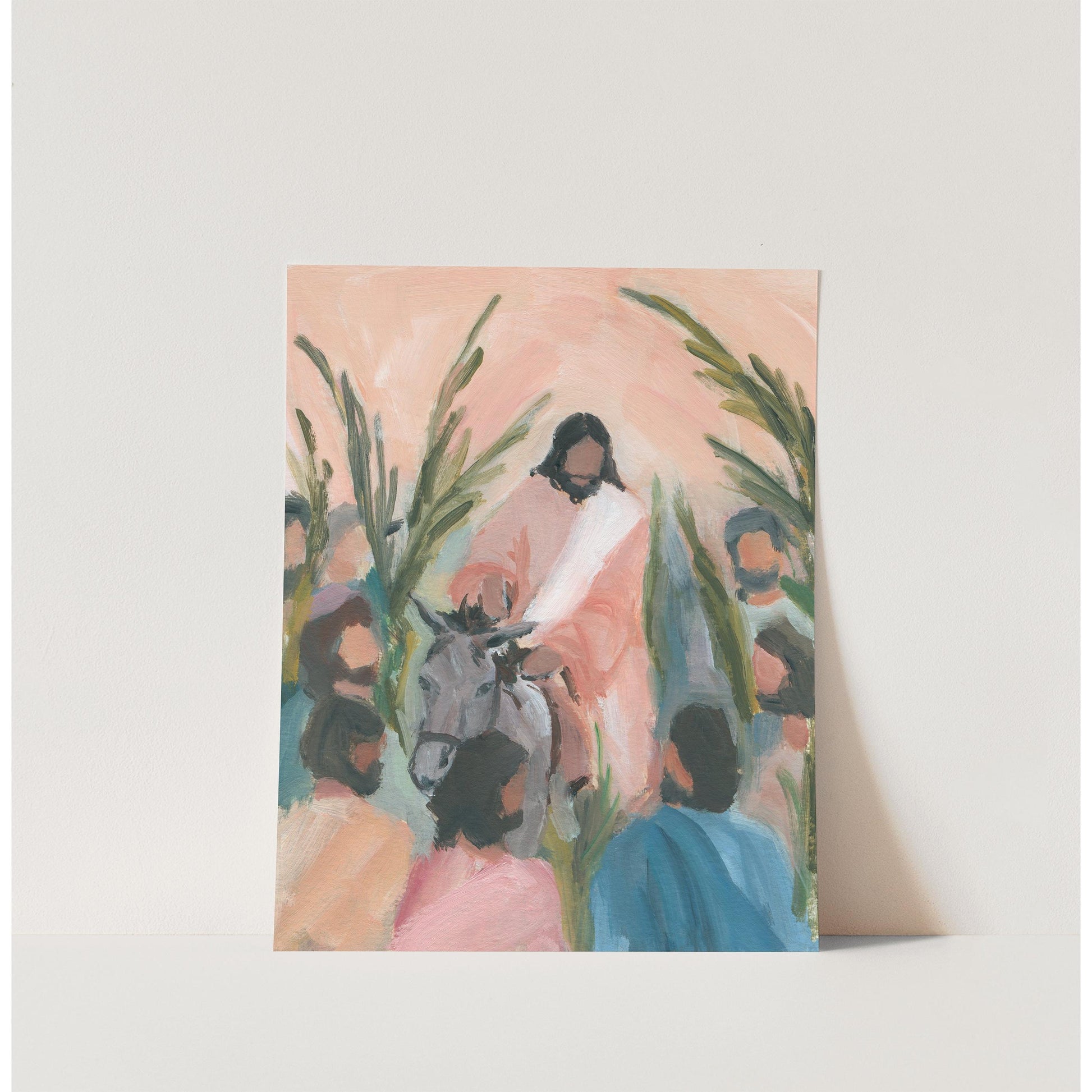 Fine art print of Humble and Meek painting in living room