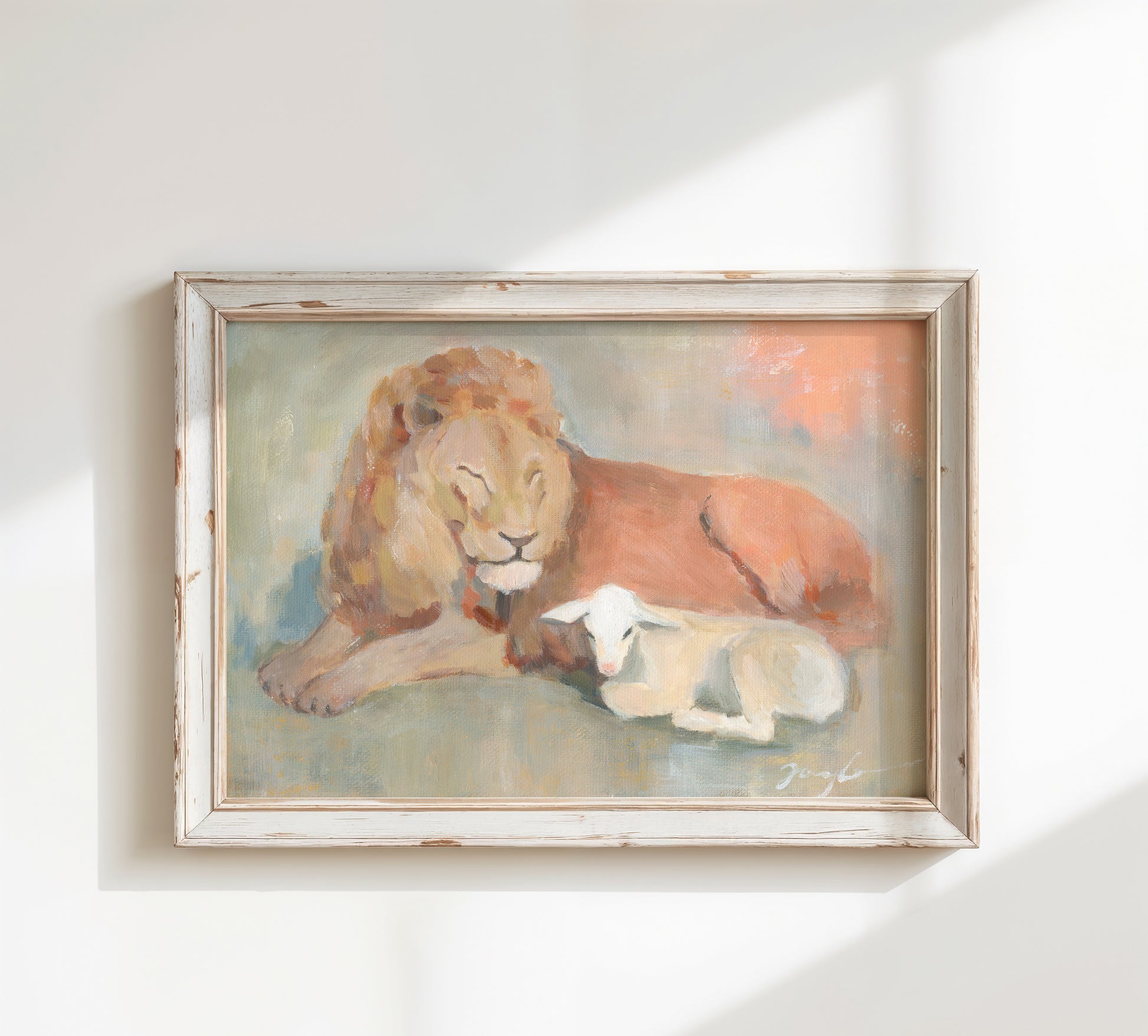 Lion and Lamb Symbolic and timeless Christian wall art