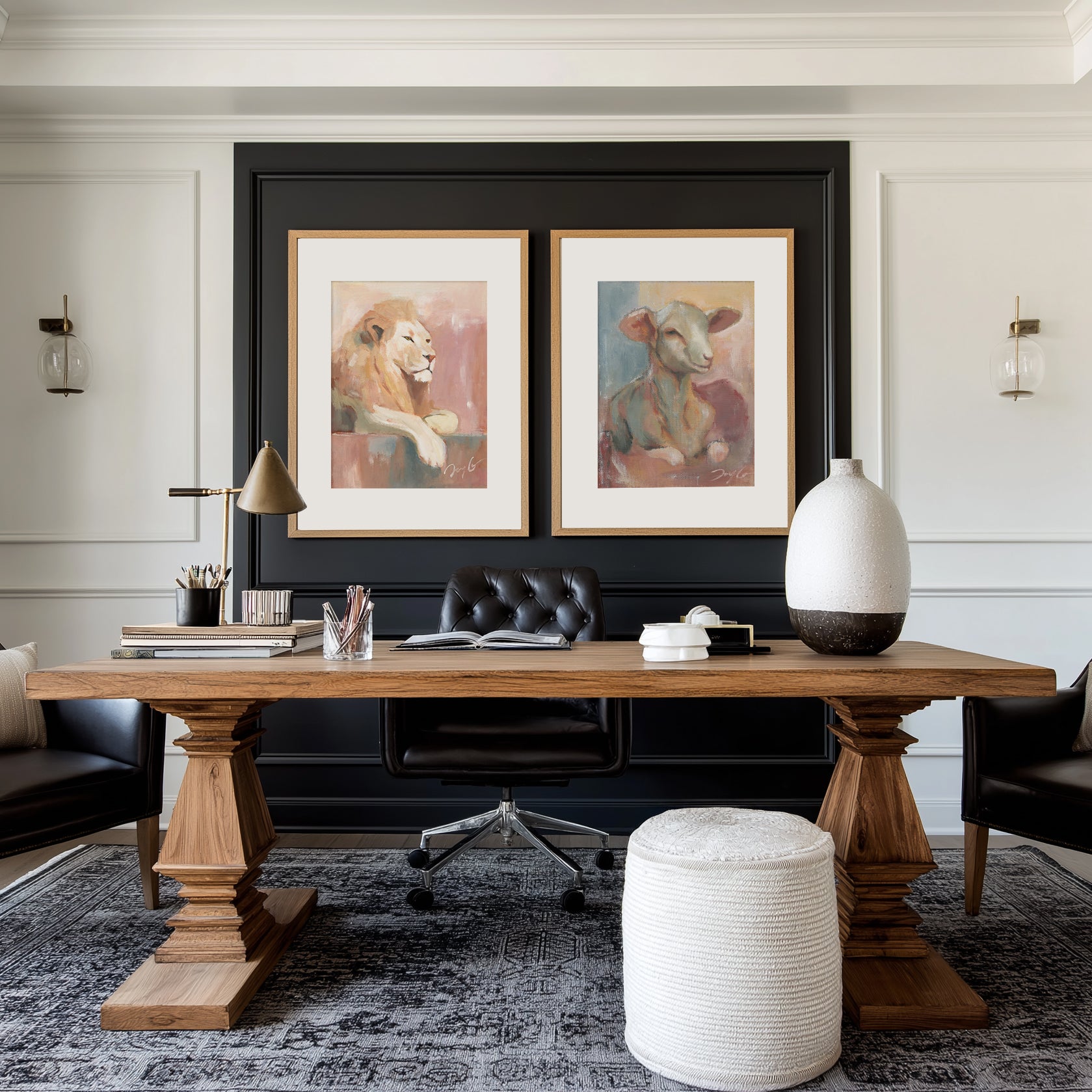 christian wall art gift for pastor church office featuring lion of judah