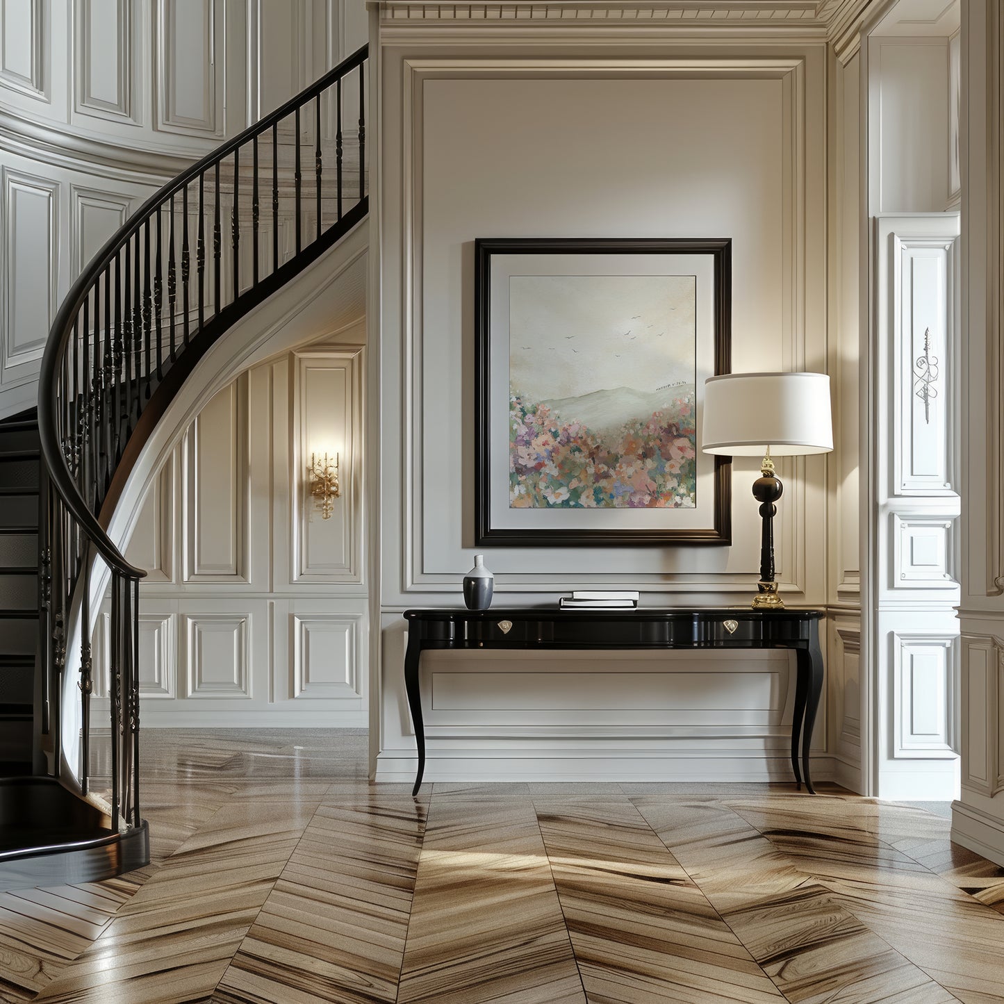 Modern Christian Art Print of Birds & Flowers | "Even the Flowers Know" | Matthew 6