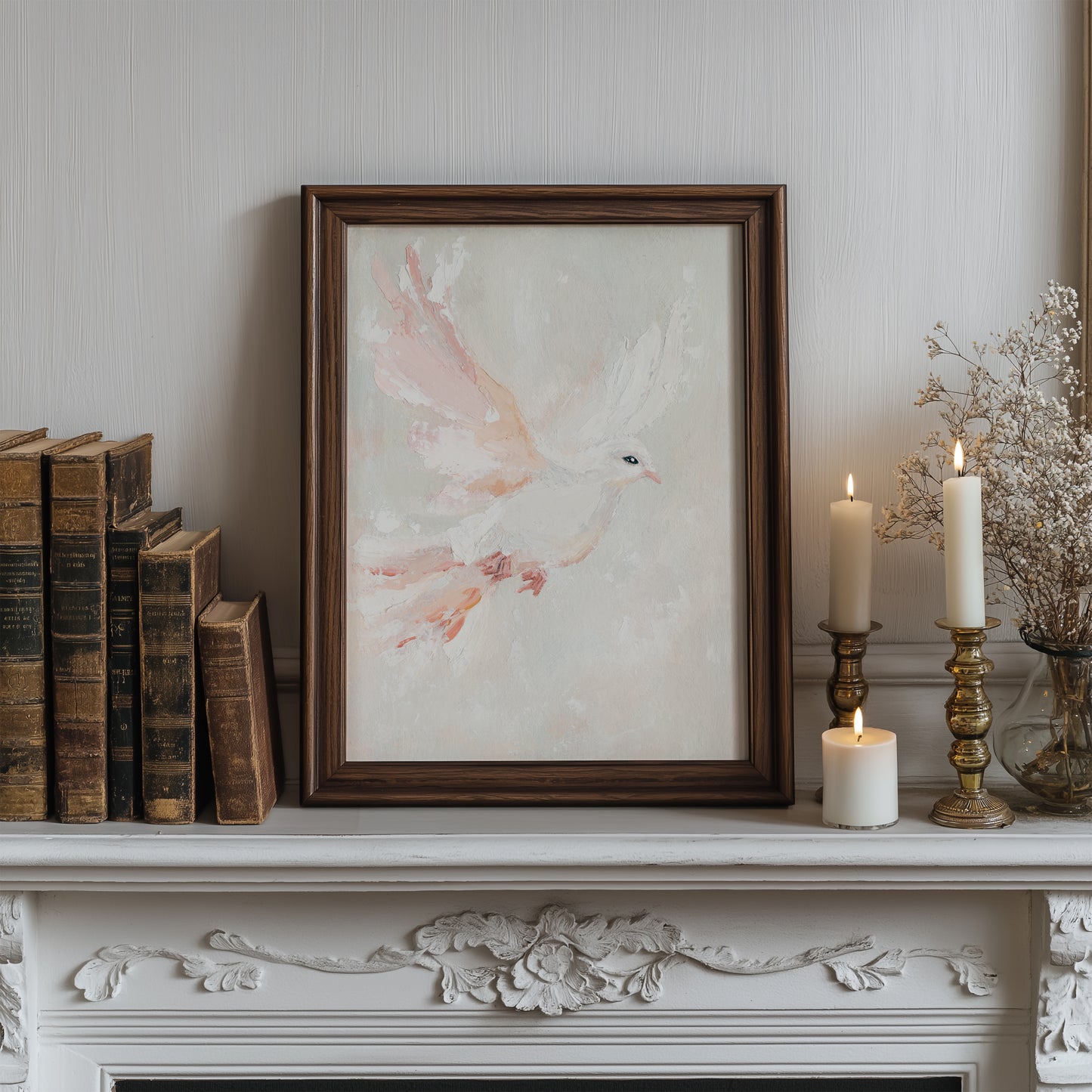 minimalist dove wall art for Christian homes