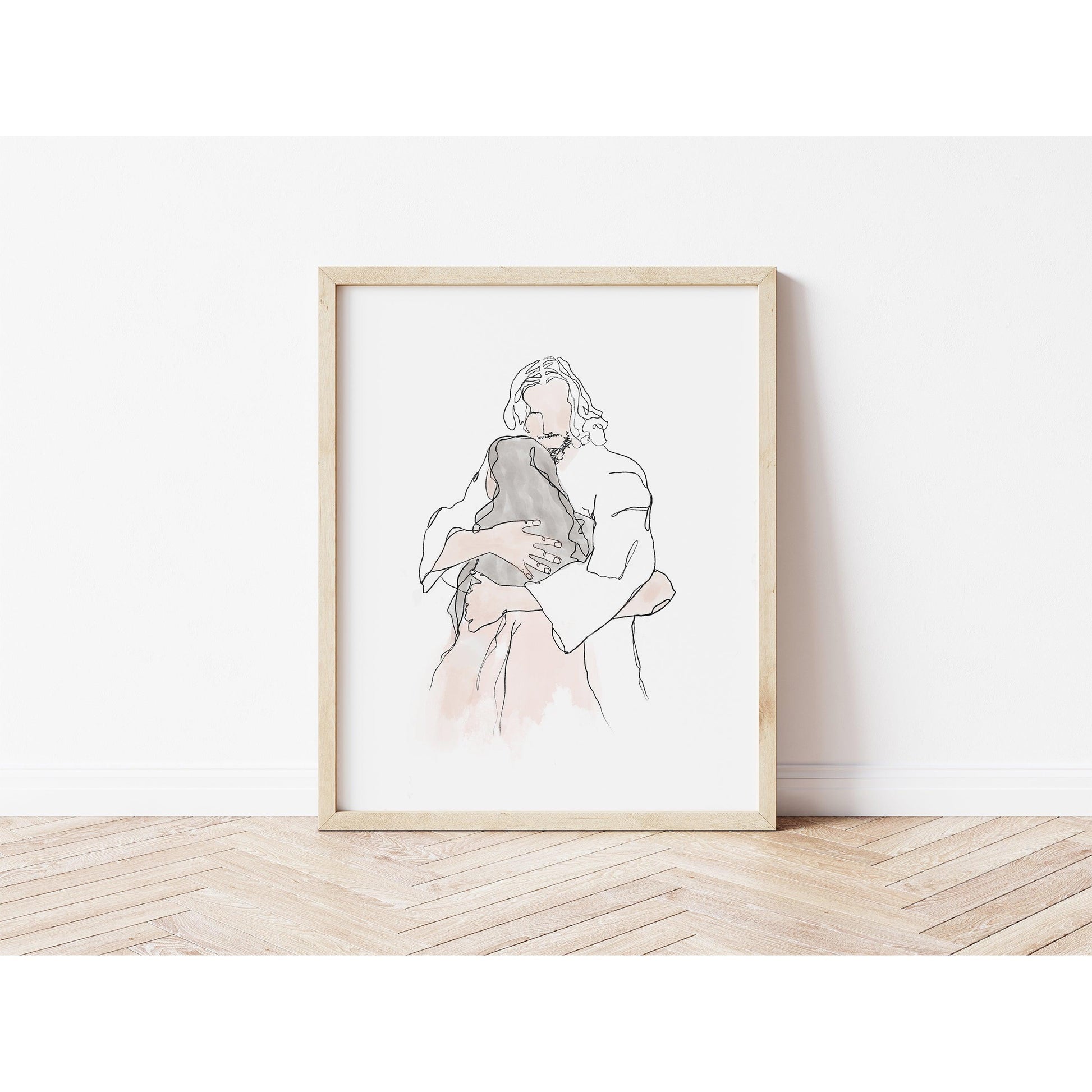 Modern Christian Art Print Art of Jesus Christ- Huge of Christ