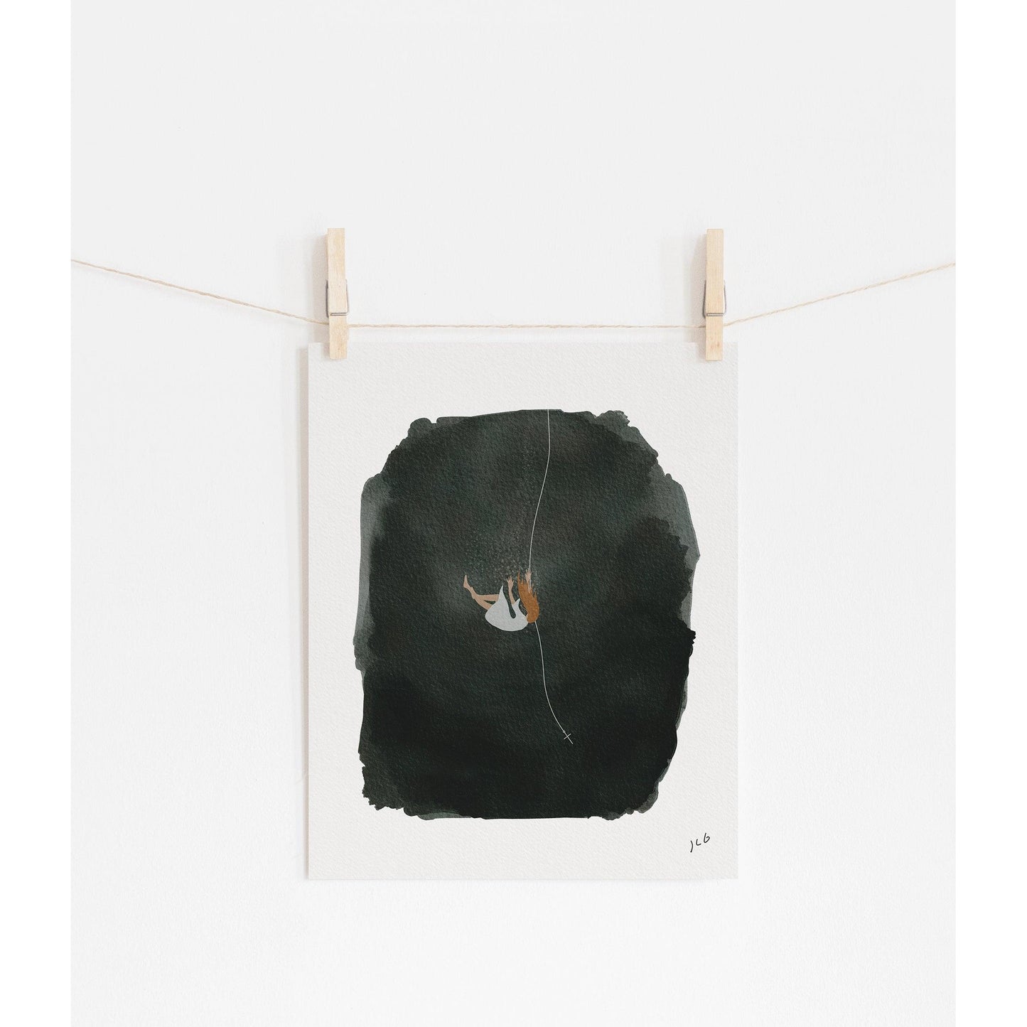 Modern Christian Art Print Salvation "He Got You"