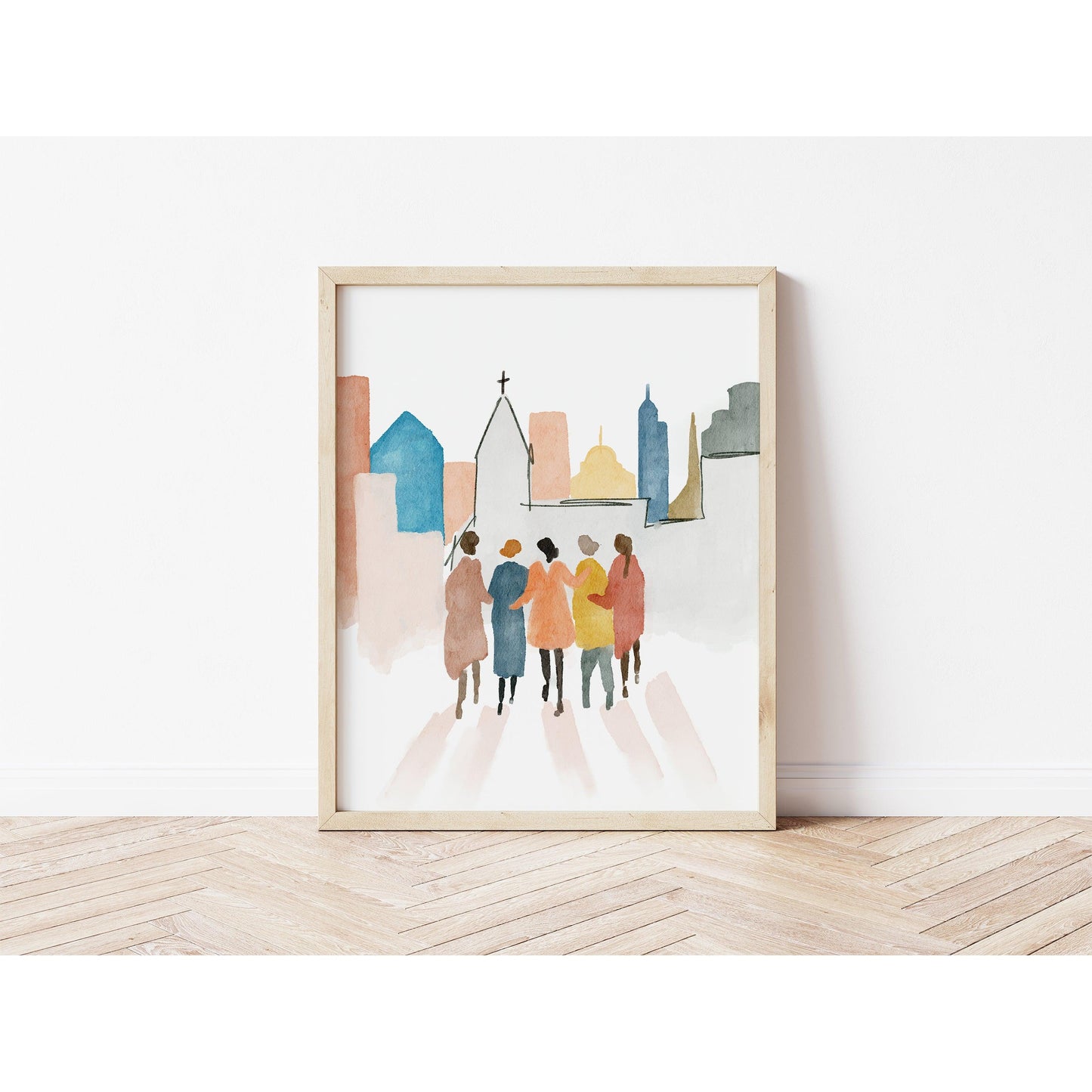 Modern Christian Art Print - Sisterhood in Christ