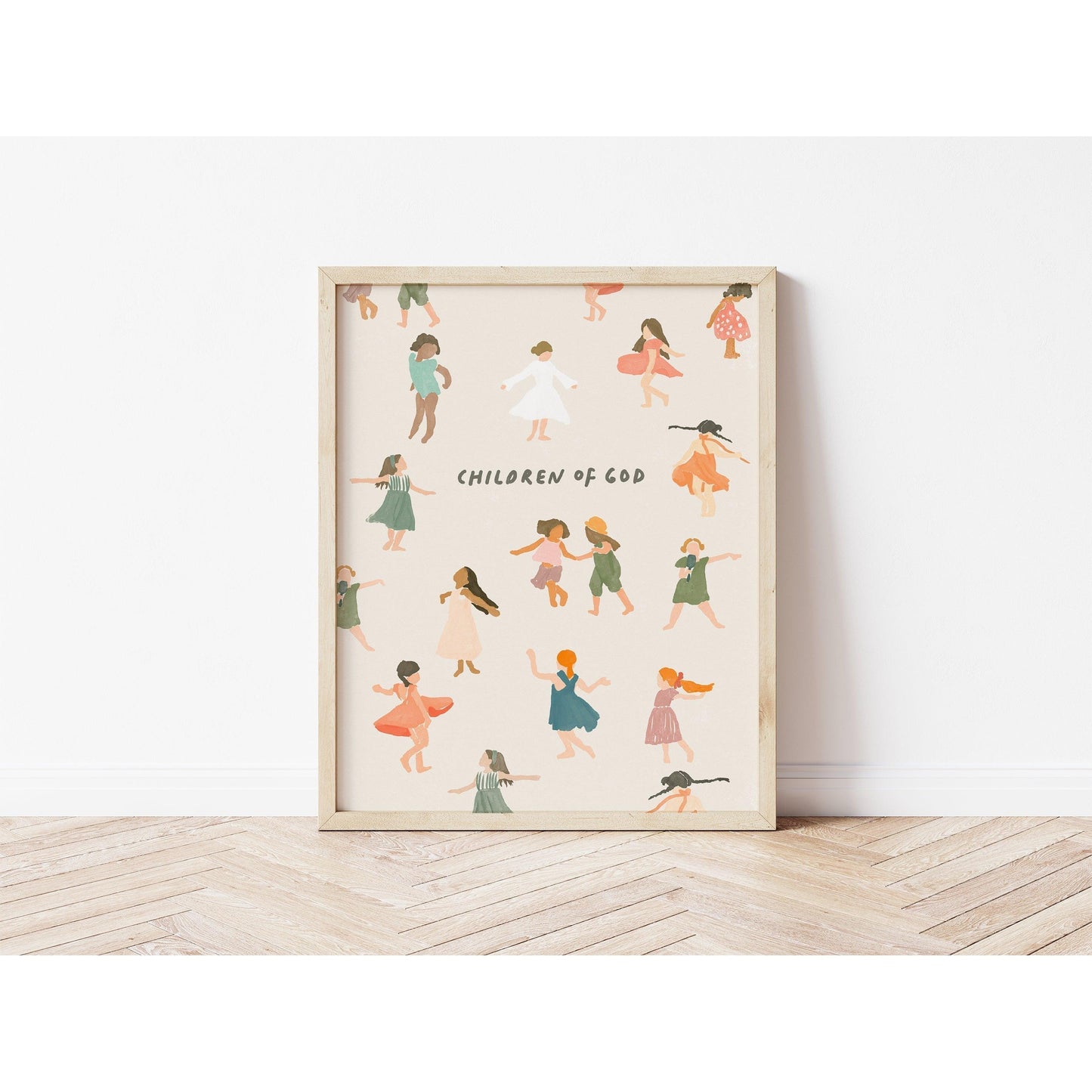 Modern Christian Art - Watercolor Art Children of God