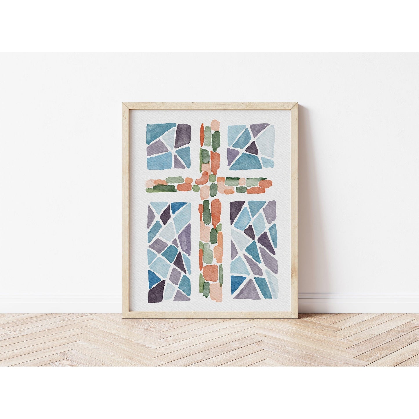 Modern Christian Wall Art - Jesus Cross Art