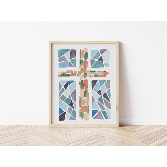 Modern Christian Wall Art - Jesus Cross Art