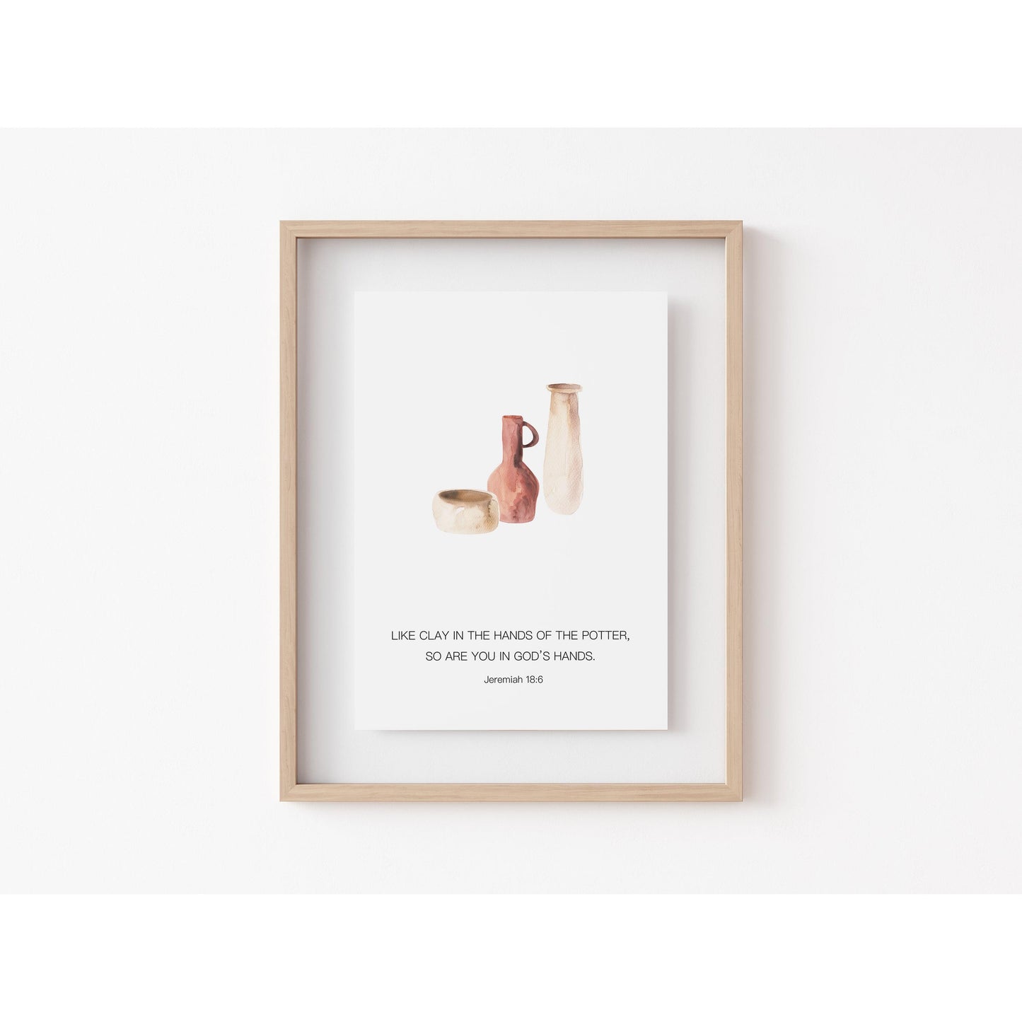 Modern Minimalist Christian Art - Clay and Potter Jeremiah 18:6