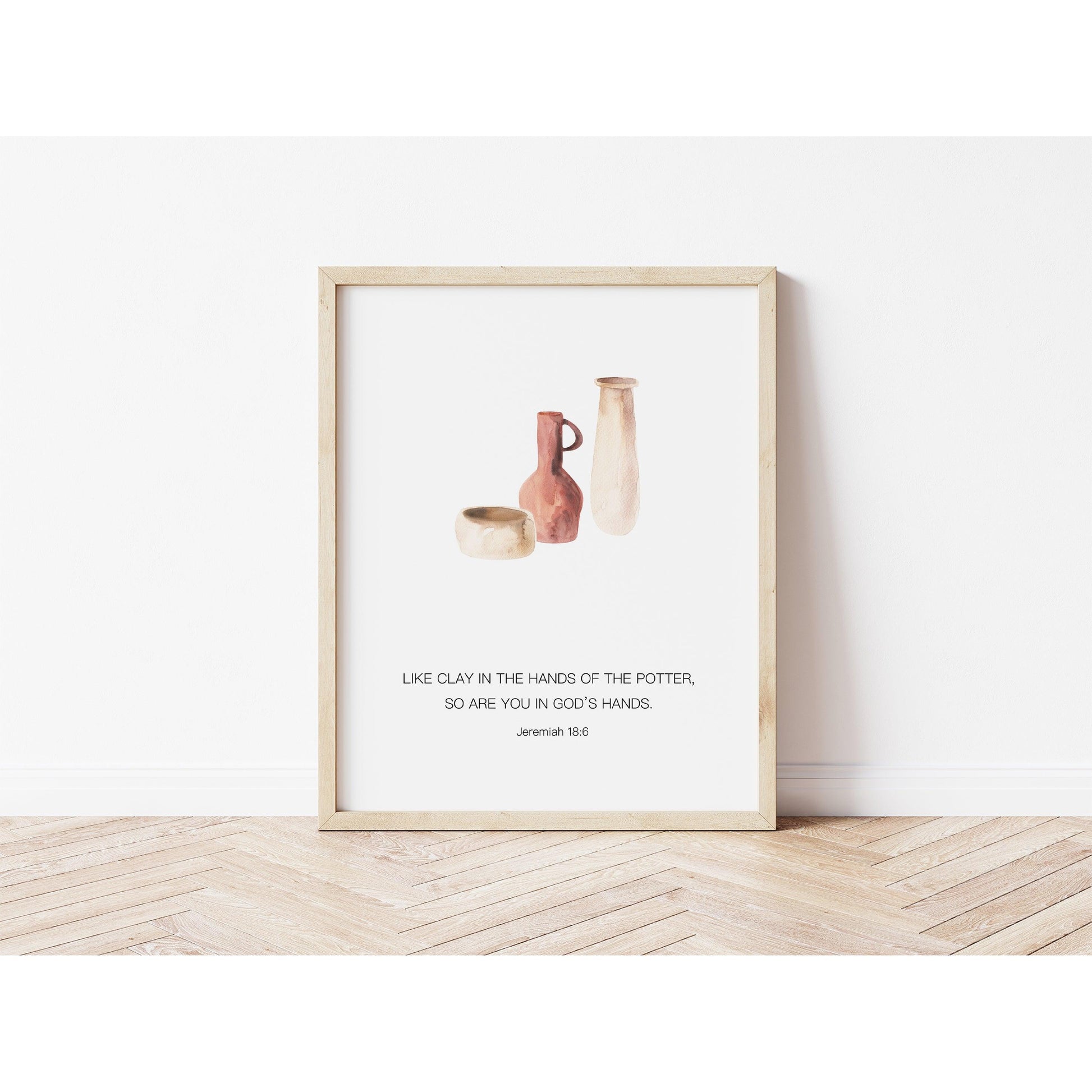 Modern Minimalist Christian Art - Clay and Potter Jeremiah 18:6