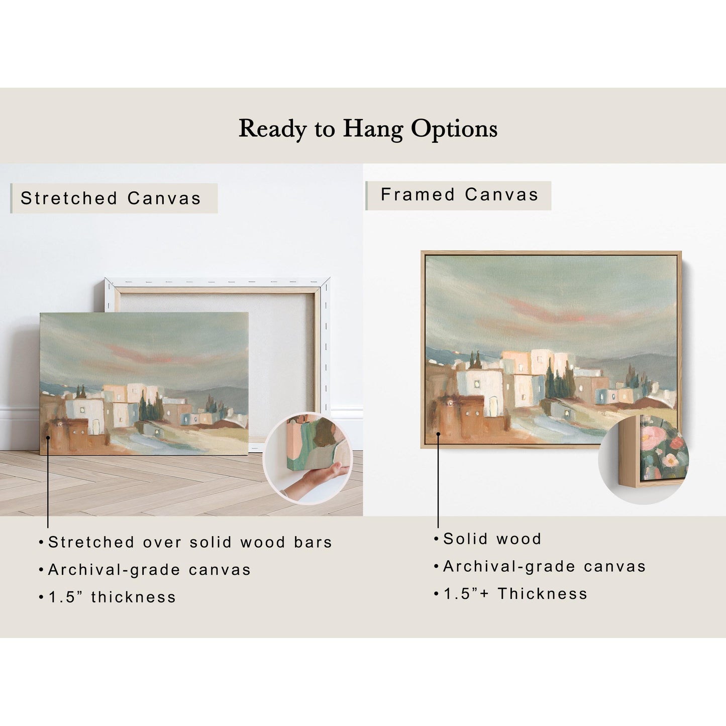 Modern Vintage Christian Wall Art - Light on the Hill- Inspired by Matthew 5:14