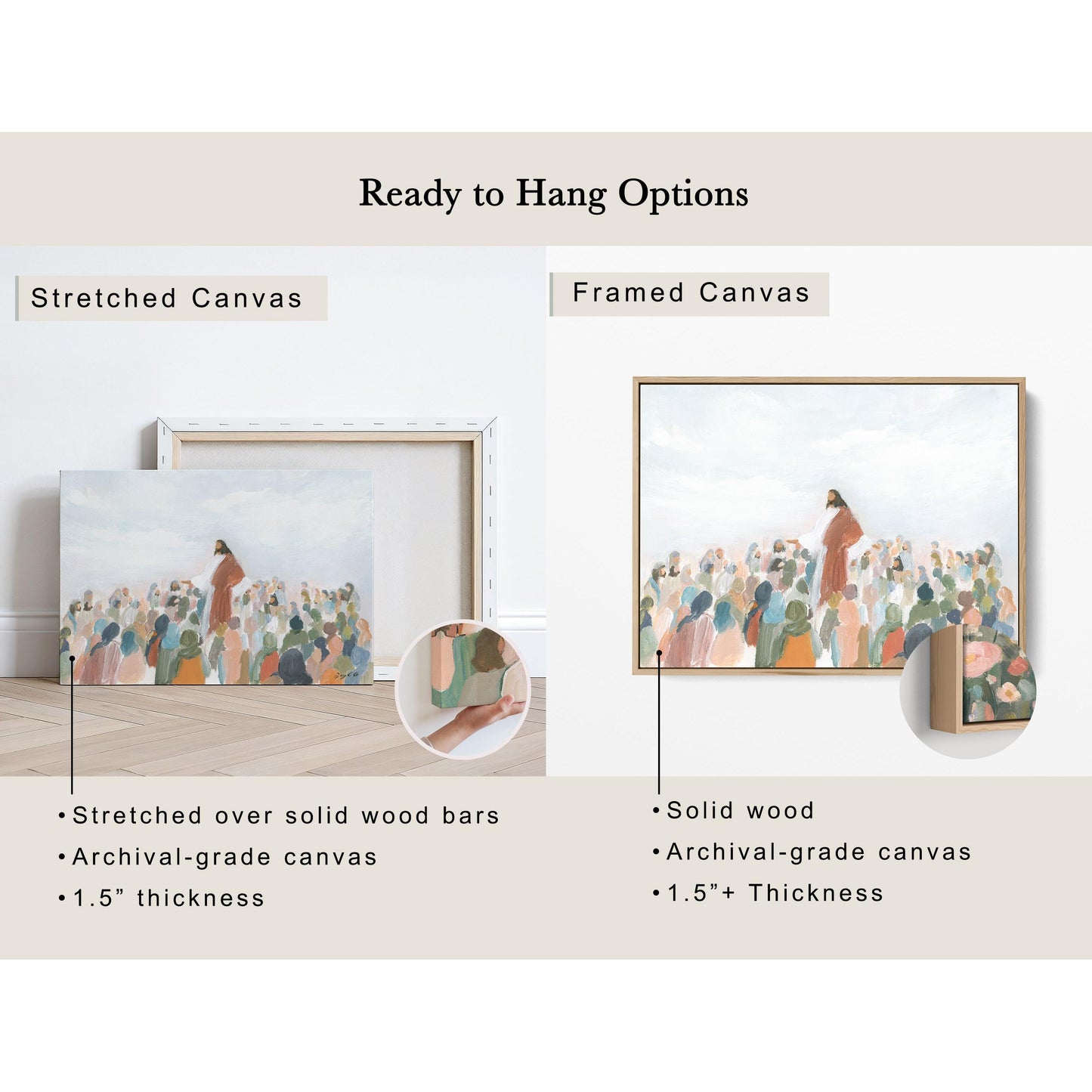 Modern Christian Art - Jesus Teaching the Crowd Painting