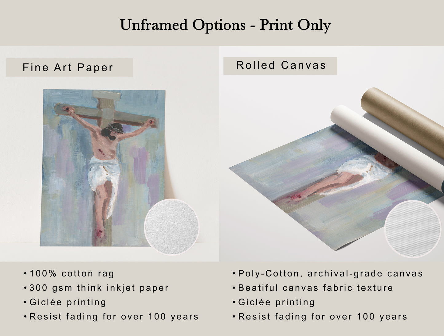 Modern Religious Christian Art | Jesus on Cross | "Beautiful Surrender"