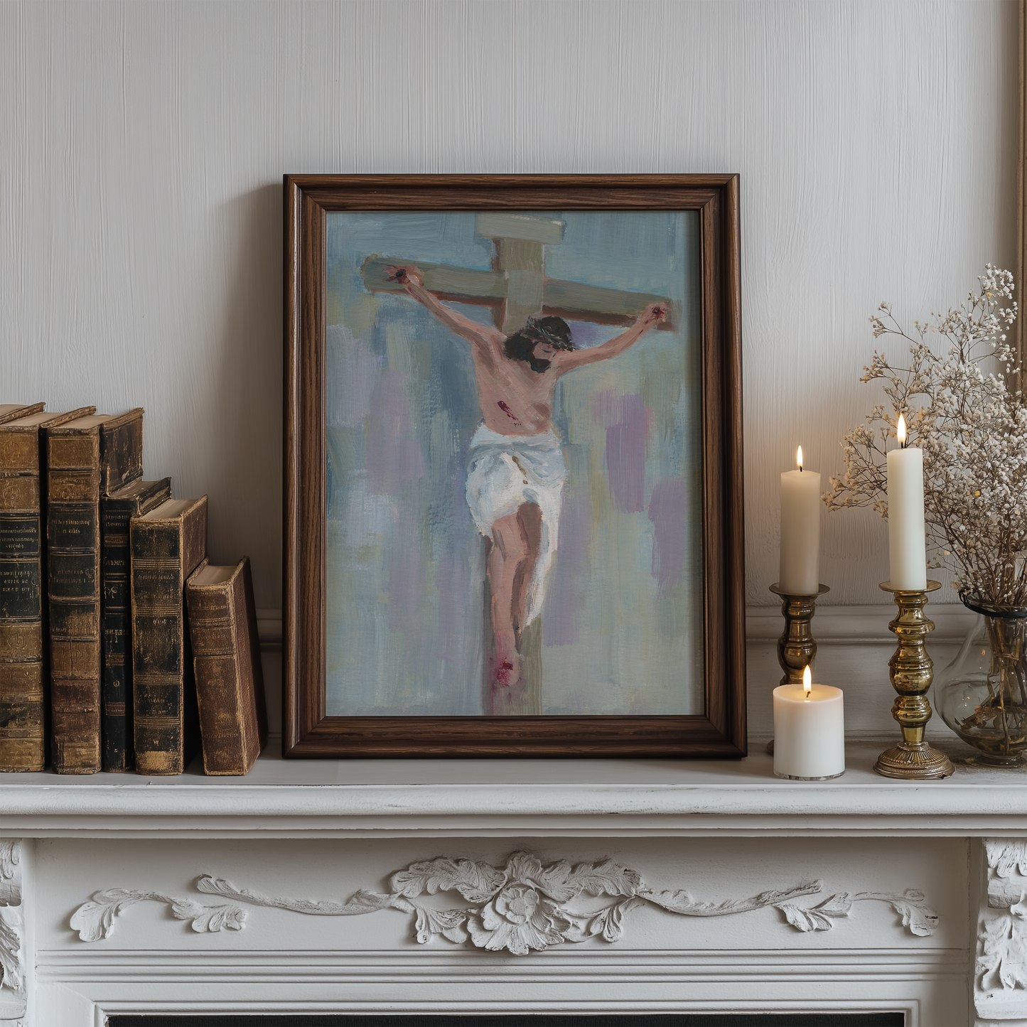 Modern Religious Christian Art | Jesus on Cross | "Beautiful Surrender"