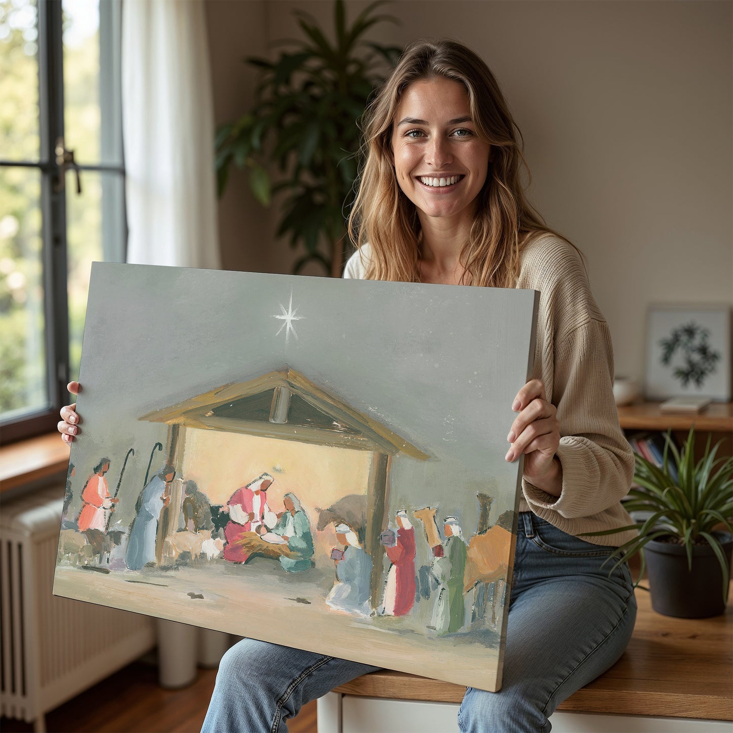 Nativity Wall Art — O Holy Night | Christian Christmas Gift & Holiday Décor