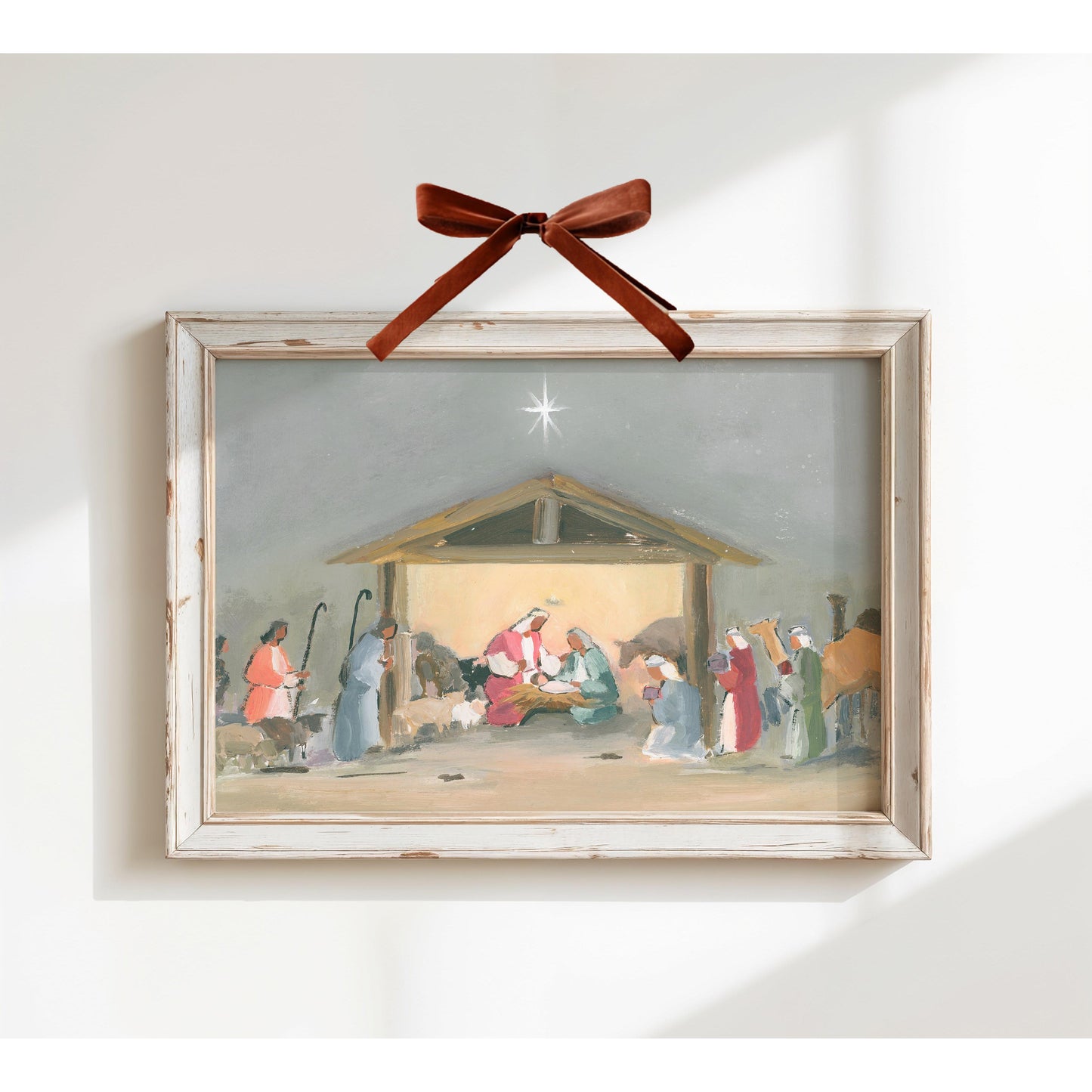 Nativity Wall Art — O Holy Night | Christian Christmas Gift & Holiday Décor