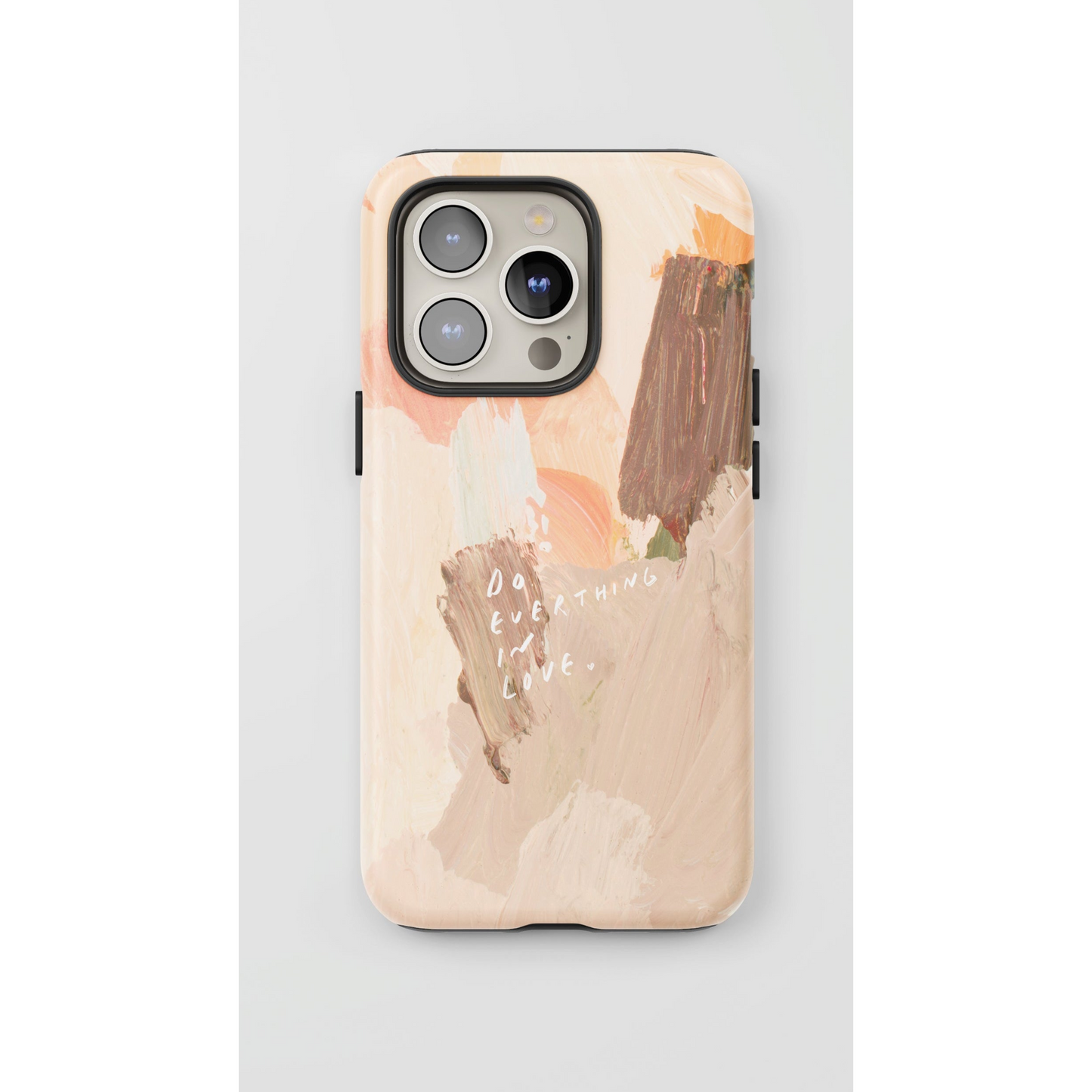 "Do Everything in Love" Phone Case – Abstract Acrylic with Bible Verse