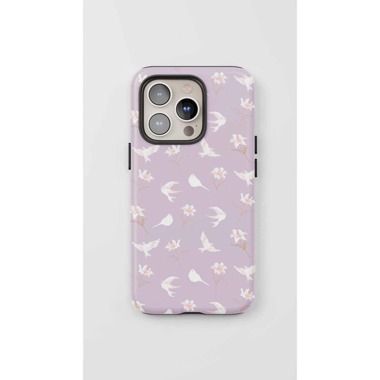 "Lilies and Birds" Phone Case - Lavendar
