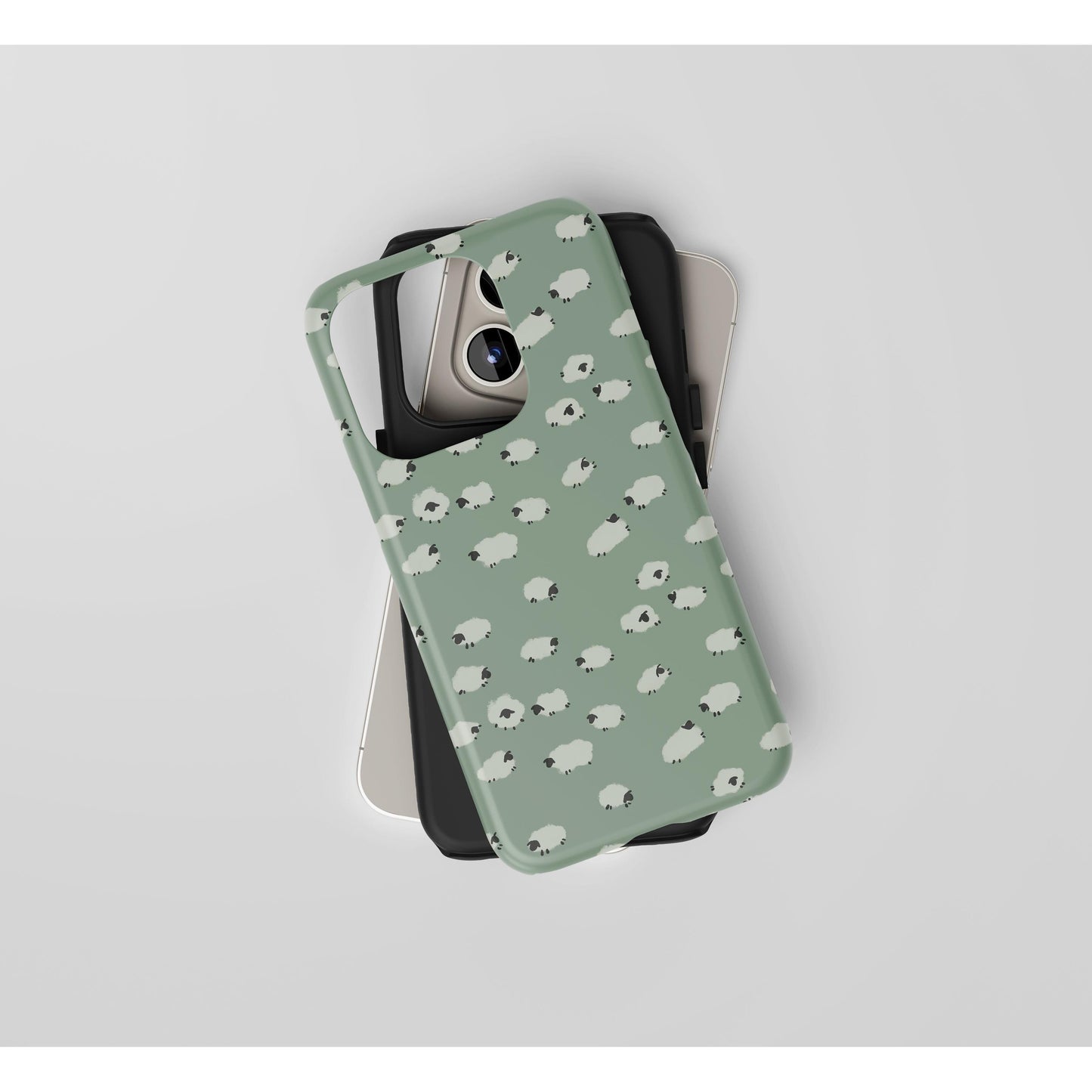 "Sheep" Phone Case - Basil Green