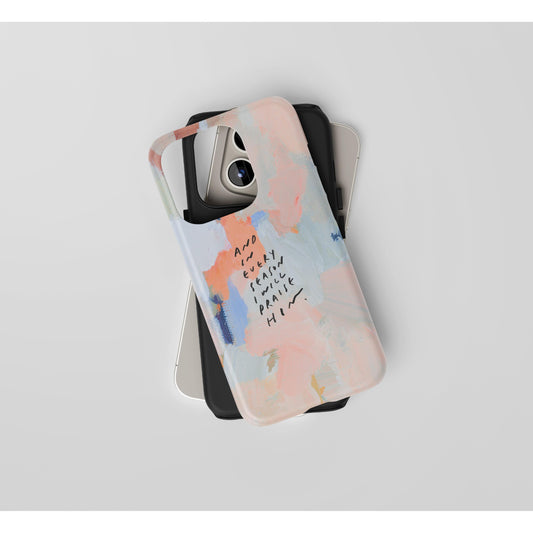 "In Every Season" Phone Case – Abstract Acrylic with Bible Verse