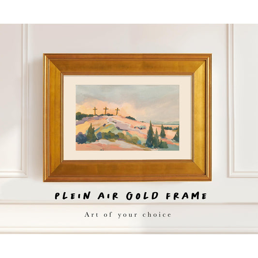 Vintage Gold Frame Christian Wall Art – Plein Air Gold Vintage Frame