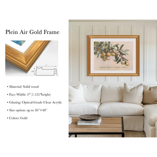 Vintage Gold Frame Christian Wall Art – Plein Air Gold Vintage Frame