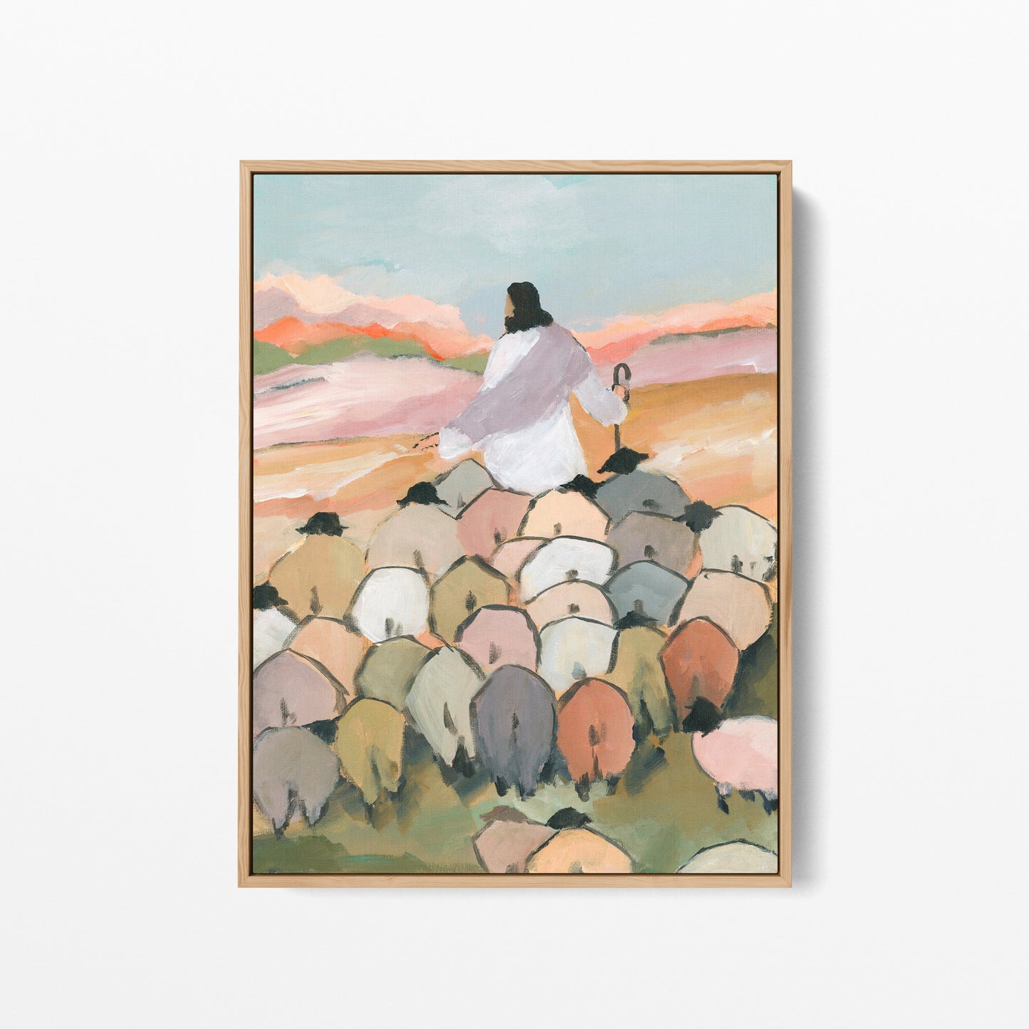 Psalm 23 Christian Art - The Shepherd and His Sheep