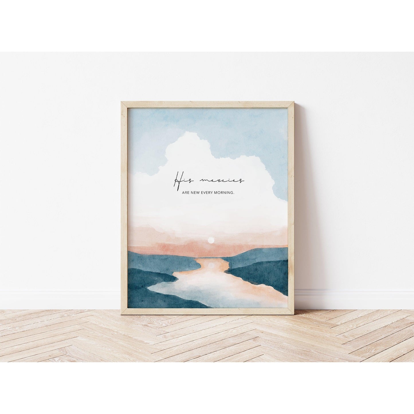 Scripture Art - "His Mercies Are New Every Morning"