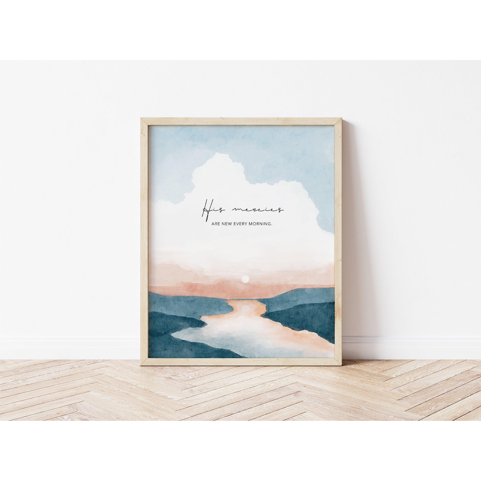 Scripture Art - "His Mercies Are New Every Morning"
