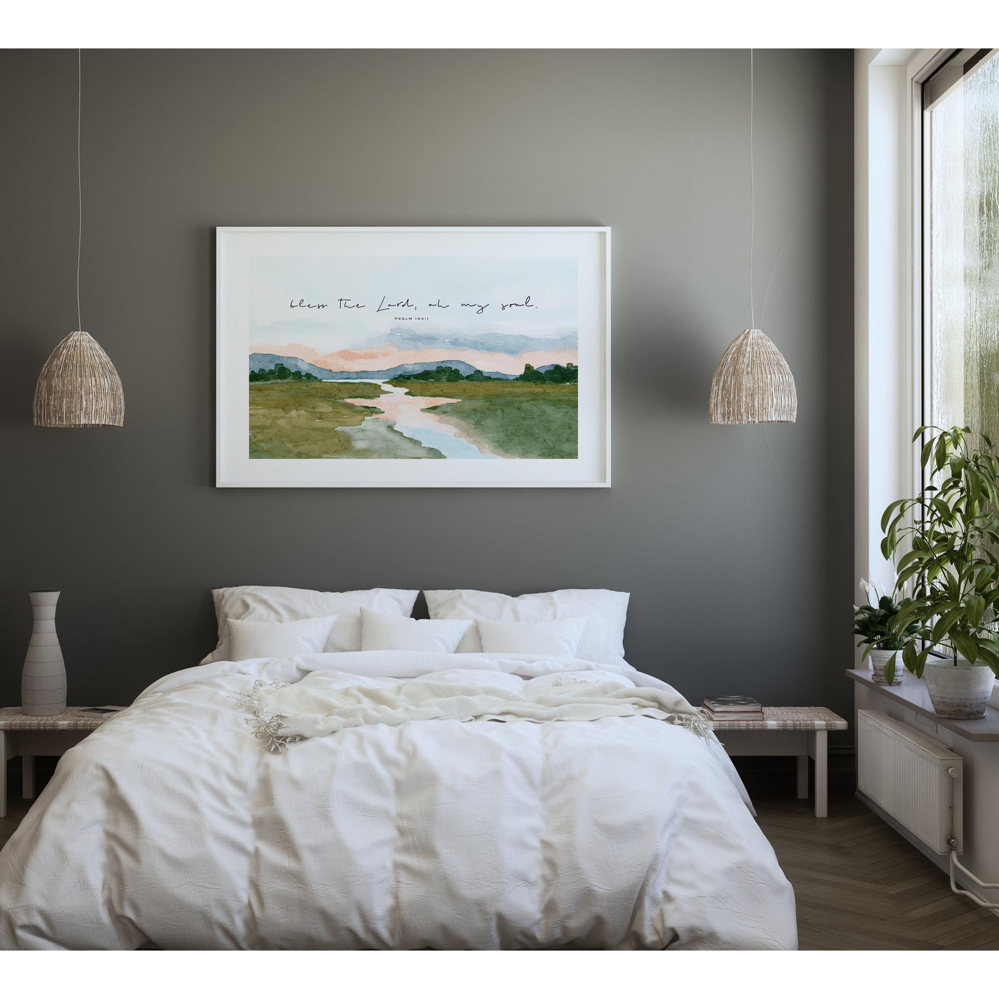 Scripture with Landscape Art - BLESS THE LORD