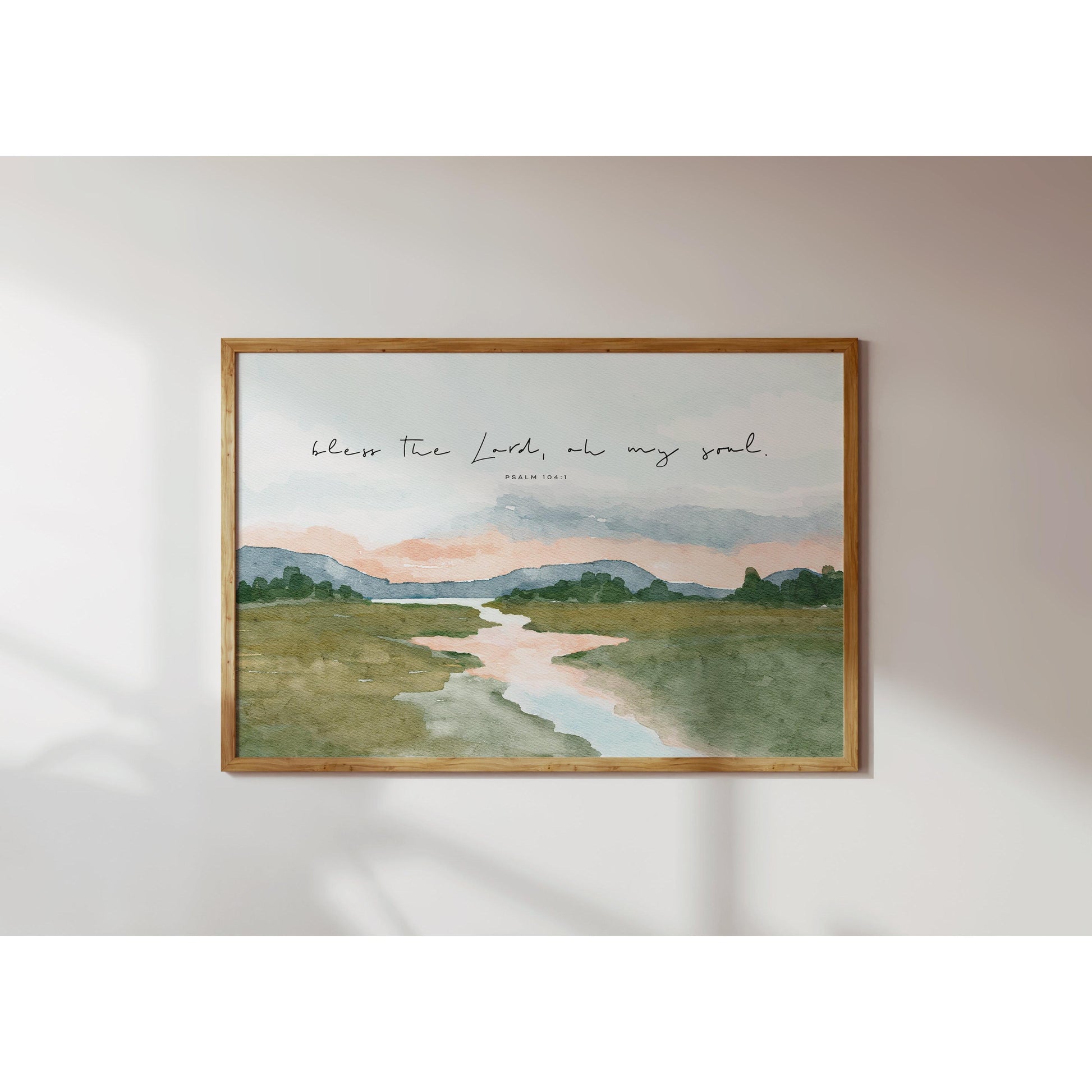 Scripture with Landscape Art - BLESS THE LORD