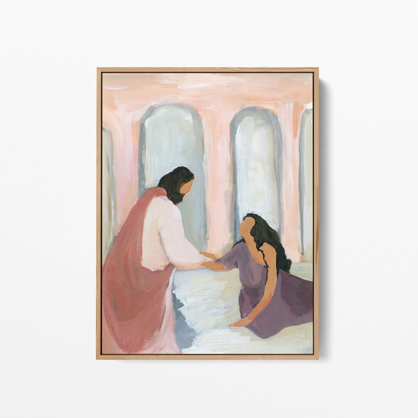 Christian Art - Bible Story "Jesus and the Adulterous Woman"