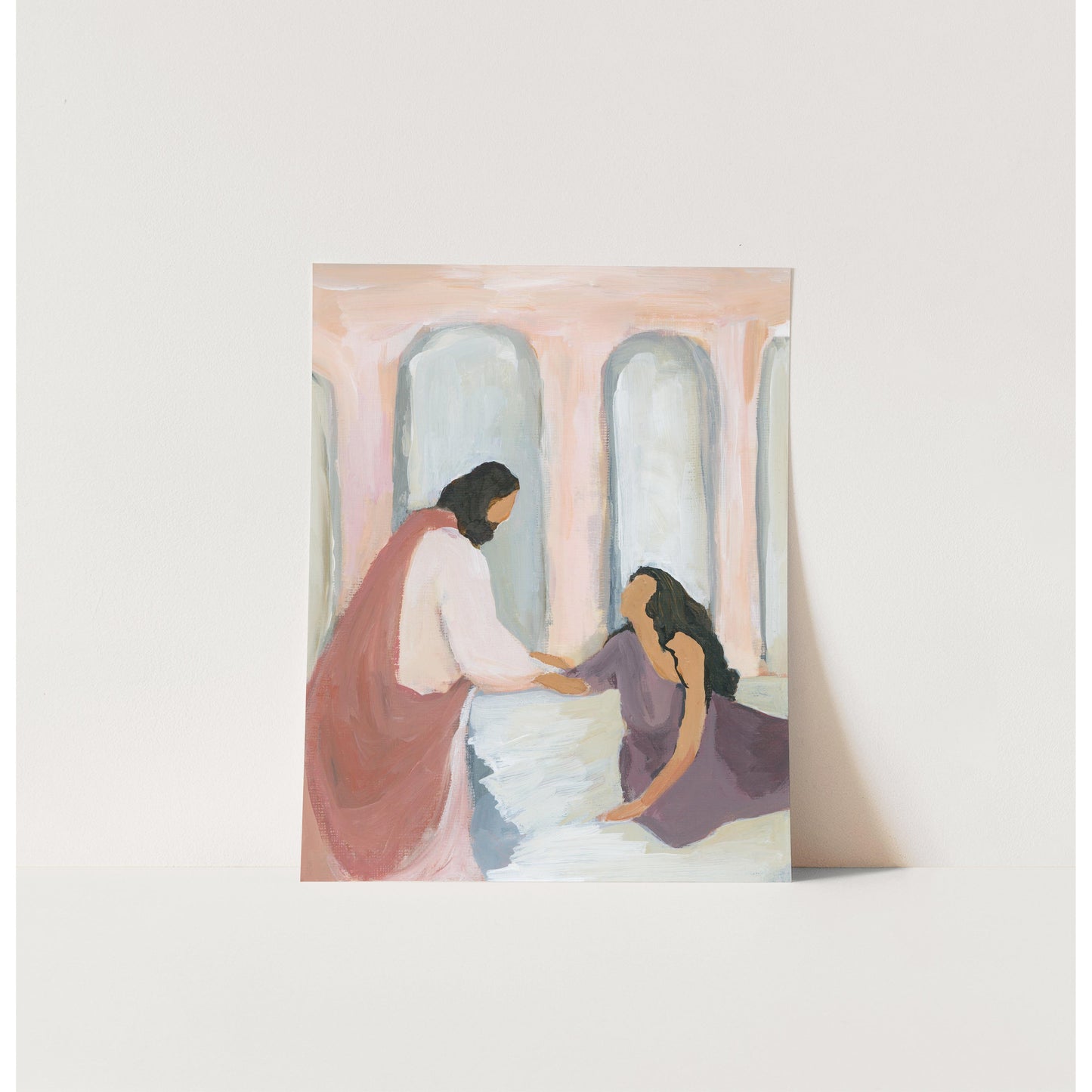 Christian Art - Bible Story "Jesus and the Adulterous Woman"