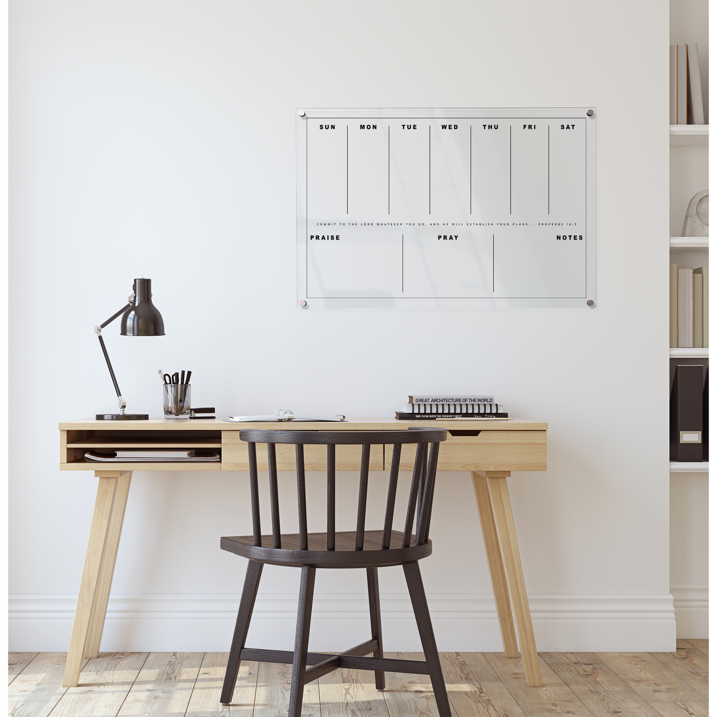 Pray & Plan Acrylic Board | Christian Acrylic Planner | WEEKLY Planner 24"x36"
