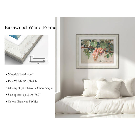 Modern Farmhouse Rustic Framed Christian Wall Art – Barnwood White Frame